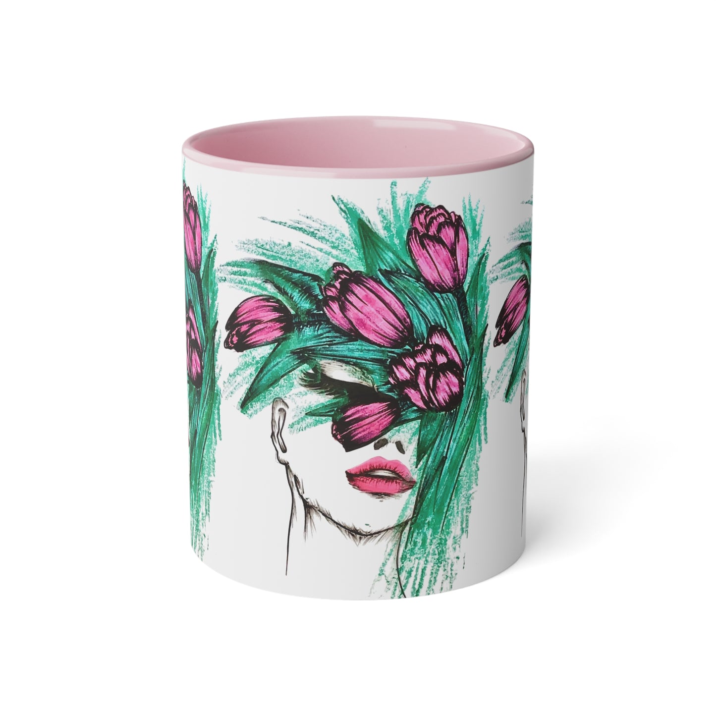 White Accent Mug, 11oz