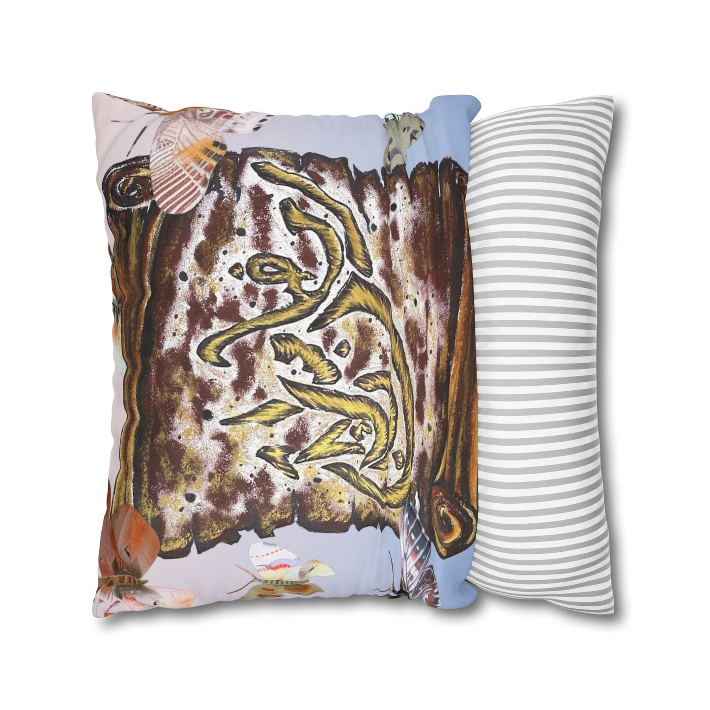 Arabic Calligraphy Scroll Decorative Pillow - Square Canvas Pillowcase