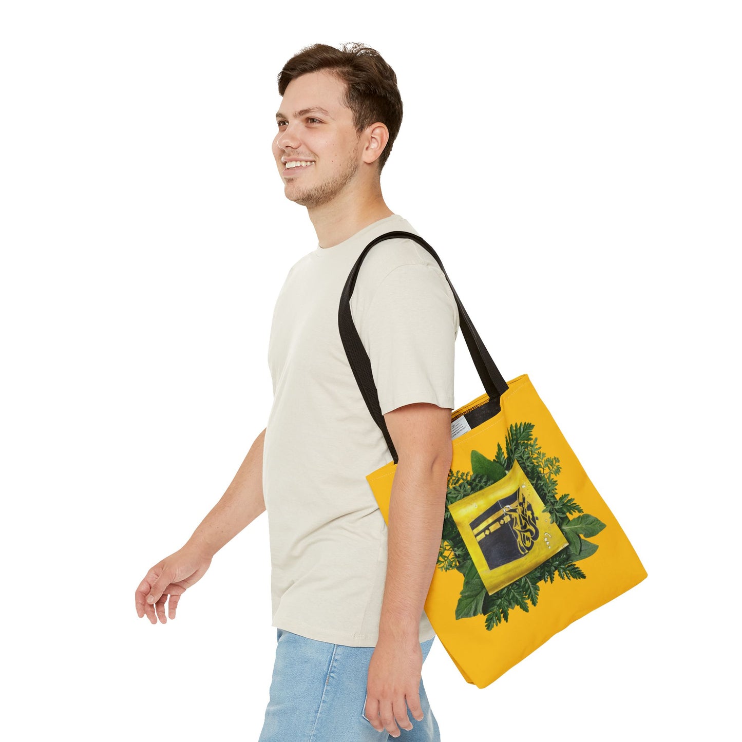 Kaaba Floral Tote Bag – Islamic Pilgrimage Hajj Umrah Gift