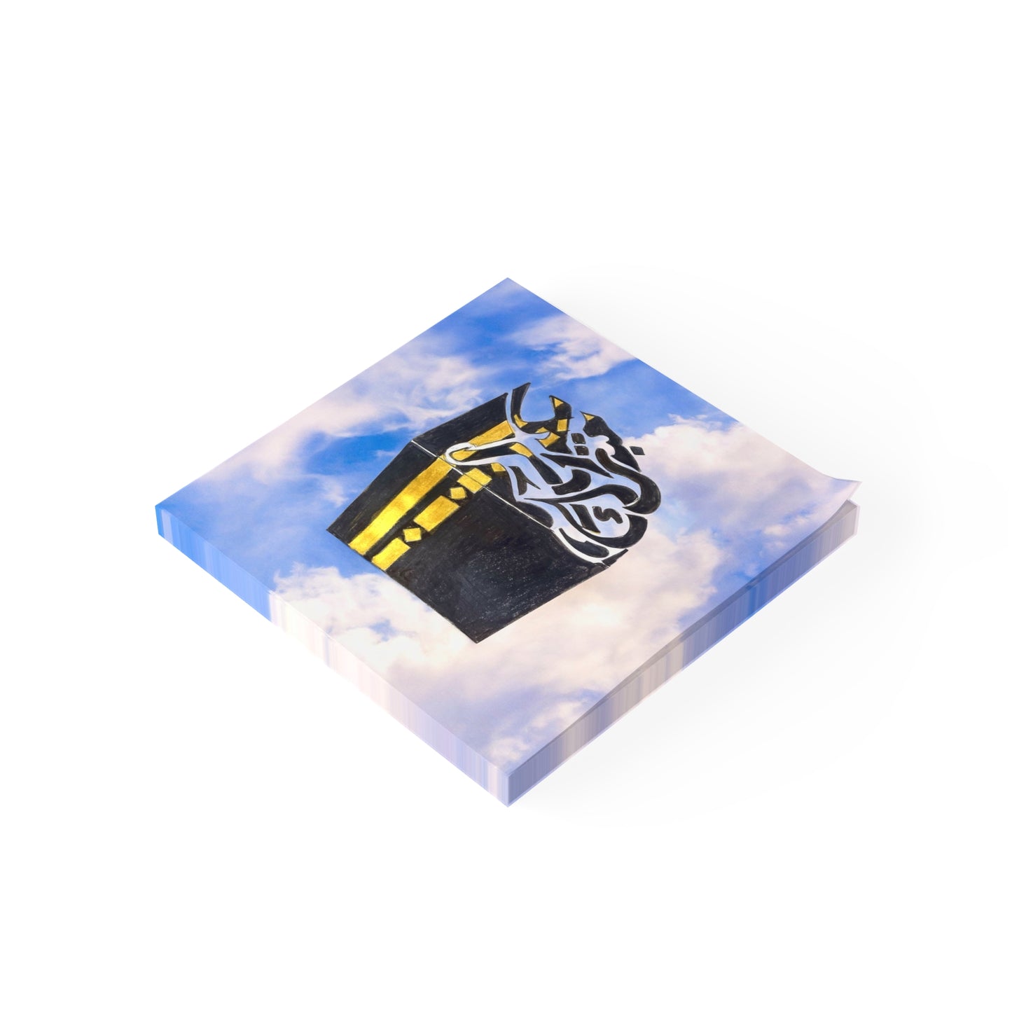 Post-it Note Pad — Kaaba Cloud Design with Arabic Calligraphy