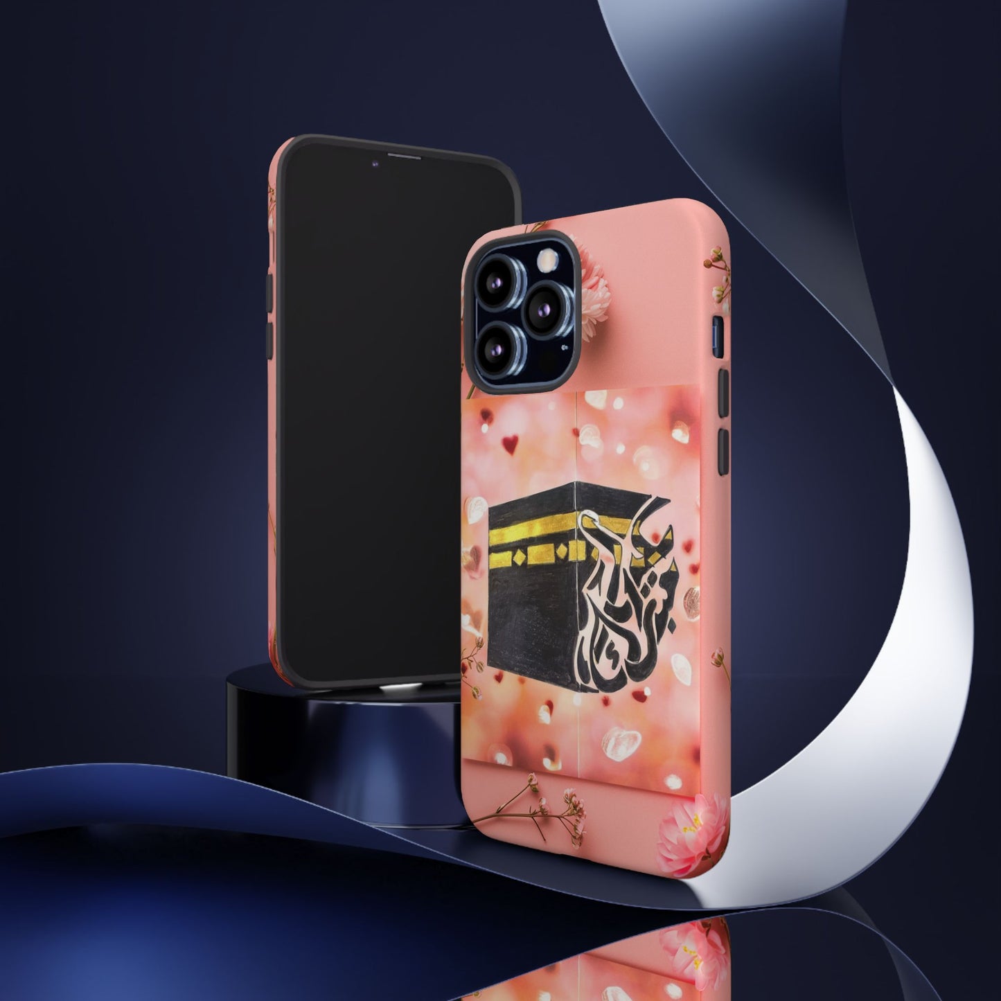 Kaaba Floral Phone Case – Pink Islamic Shrine Design
