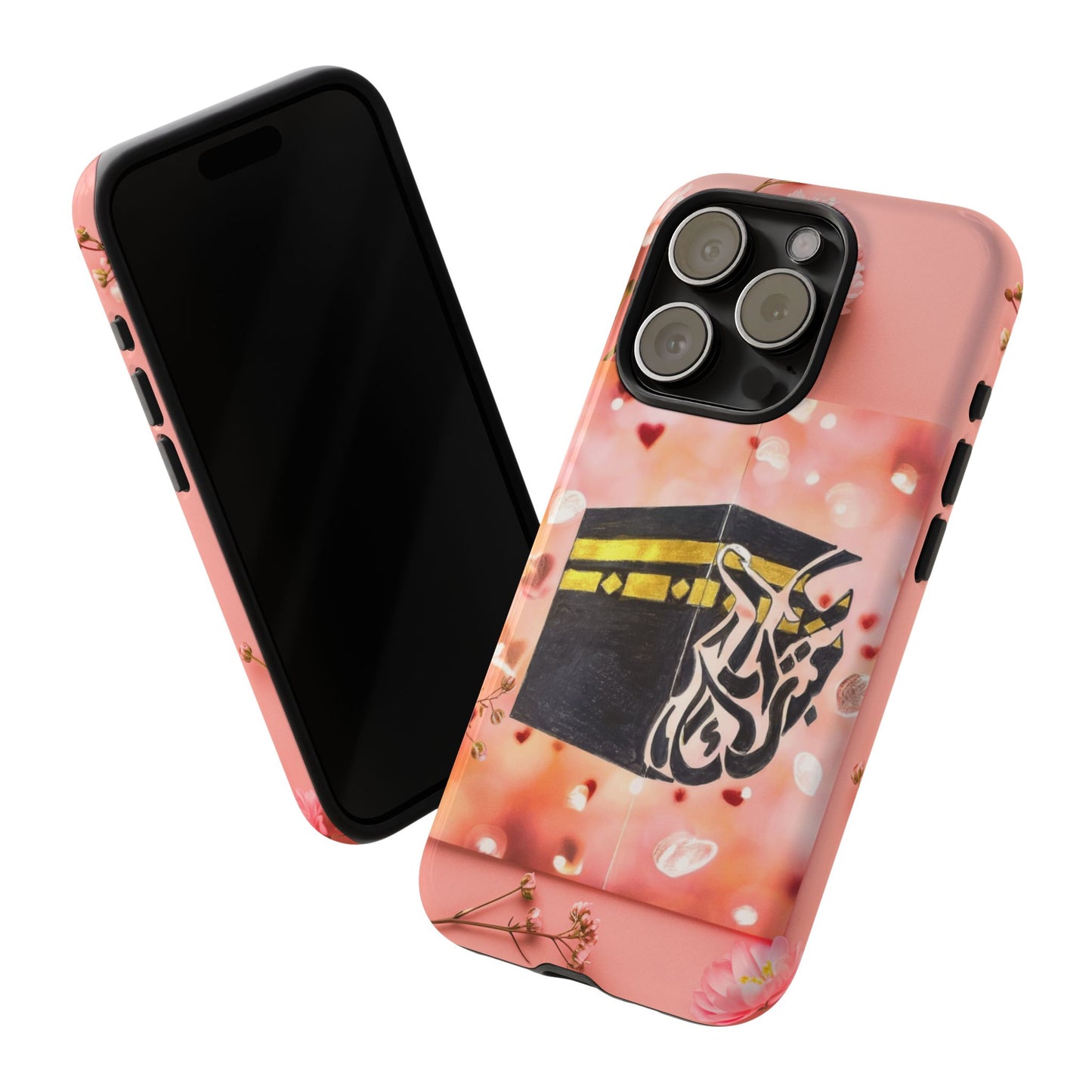 Kaaba Floral Phone Case – Pink Islamic Shrine Design
