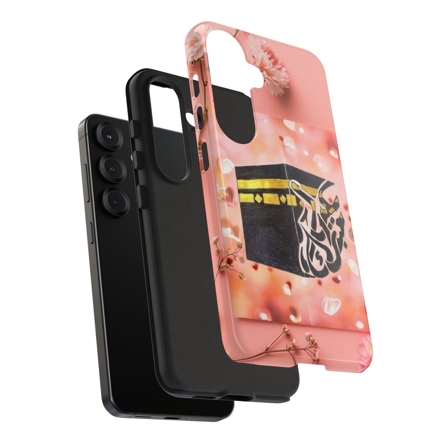 Kaaba Floral Phone Case – Pink Islamic Shrine Design