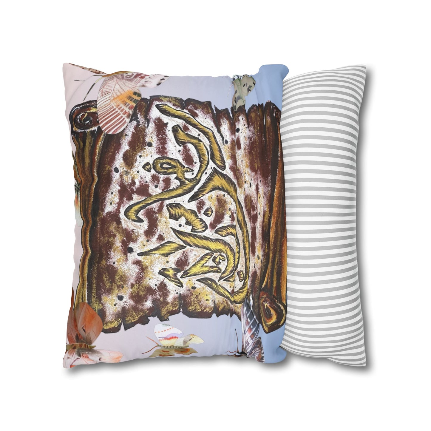 Arabic Calligraphy Scroll Decorative Pillow - Square Canvas Pillowcase