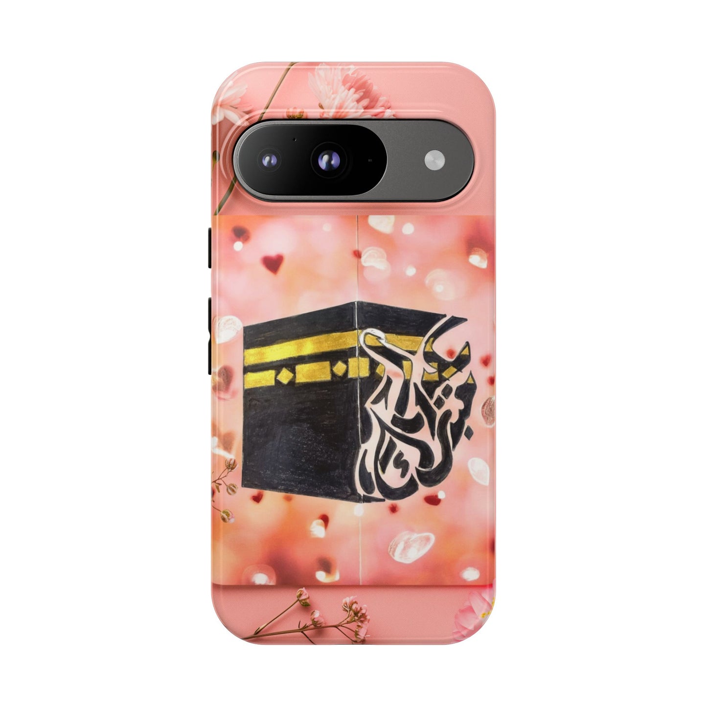 Kaaba Floral Phone Case – Pink Islamic Shrine Design