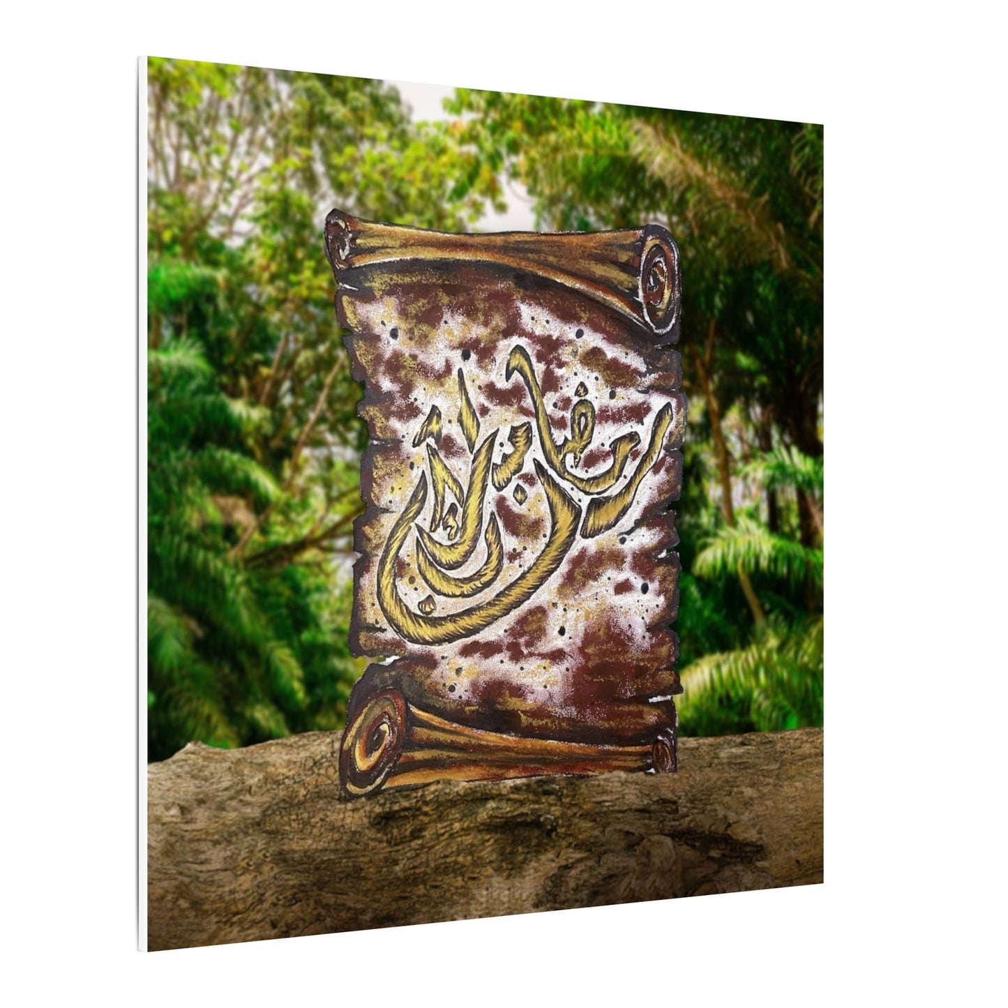 Matte Stretched Canvas Wall Art — Arabic Calligraphy Scroll Design