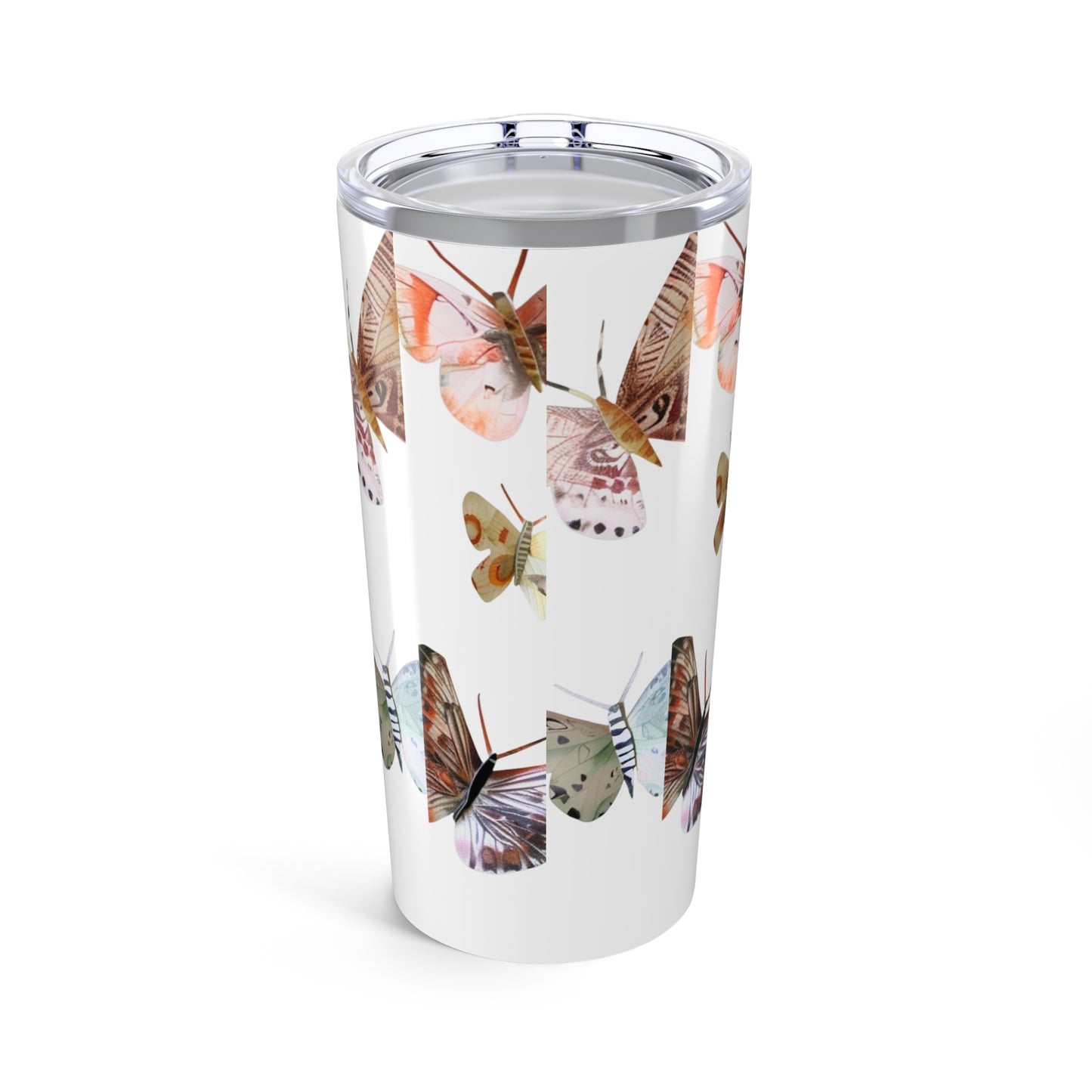 20oz Butterfly Art Tumbler — Floral Calligraphy Travel Cup