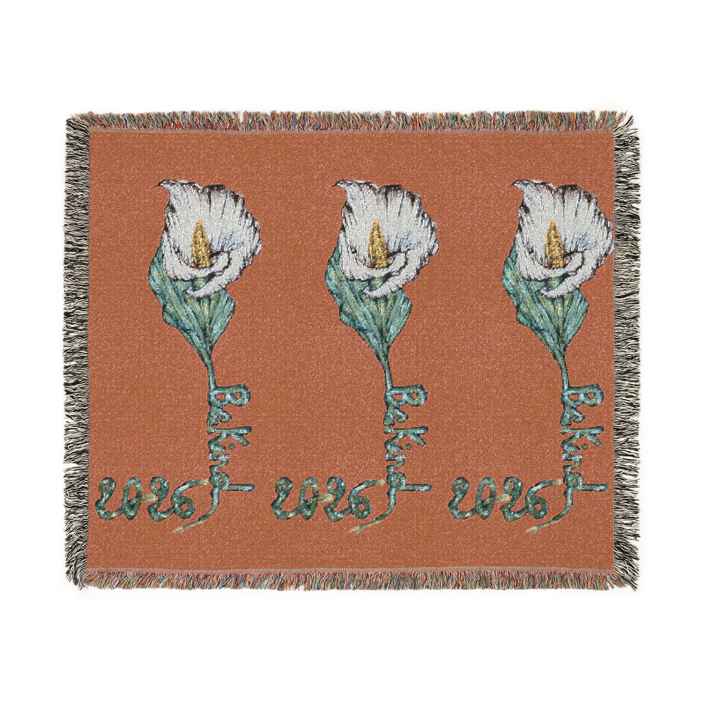 Artistic Floral Woven Blanket - Cozy Home Decor for All Occasions