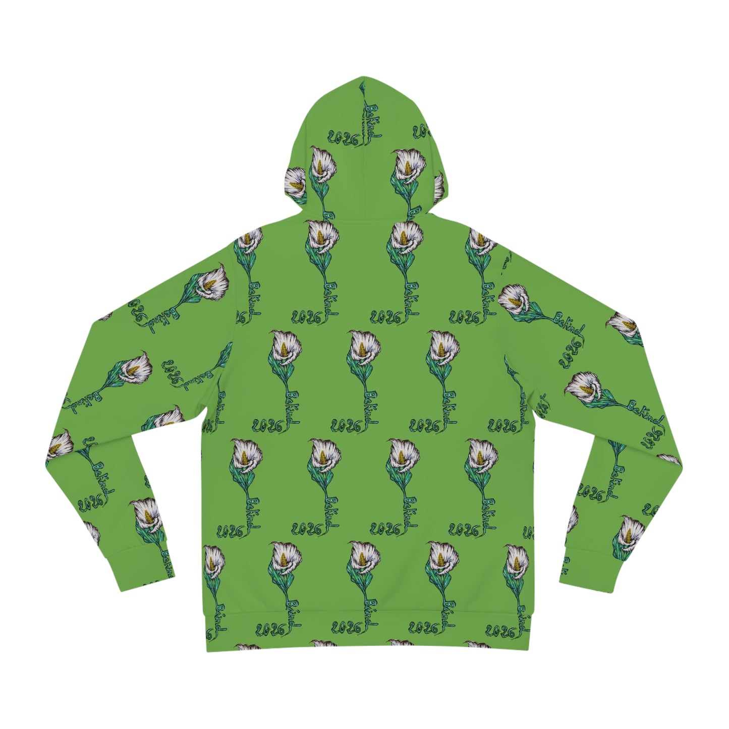 Floral Green Fashion Hoodie - Stylish AOP Design for Nature Lovers