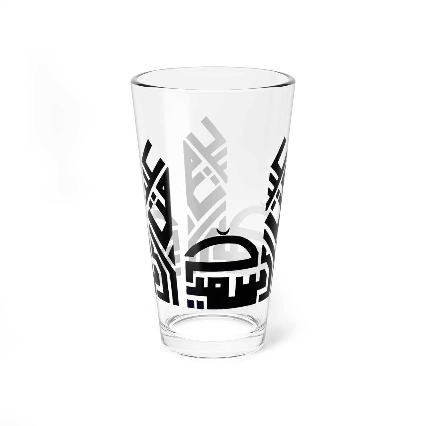 Artisan Mixing Glass - 16oz with Intricate Black Design | Perfect for Cocktails & Celebrations
