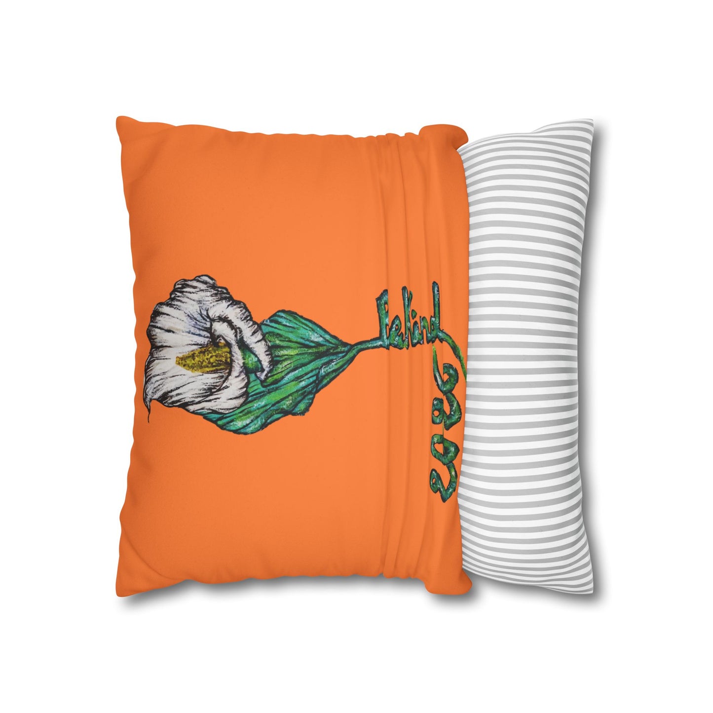 Be Kind Floral Faux Suede Pillowcase