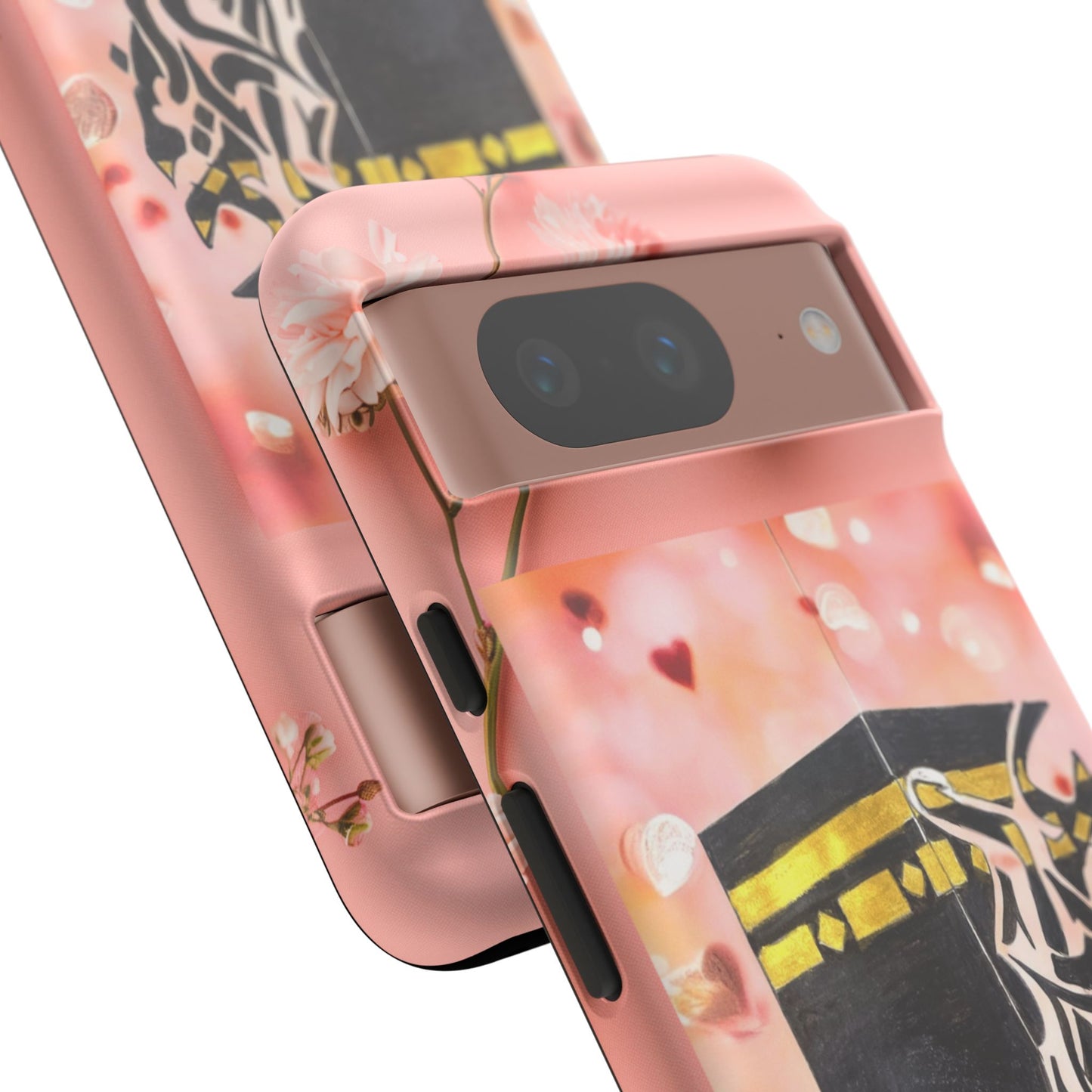 Kaaba Floral Phone Case – Pink Islamic Shrine Design