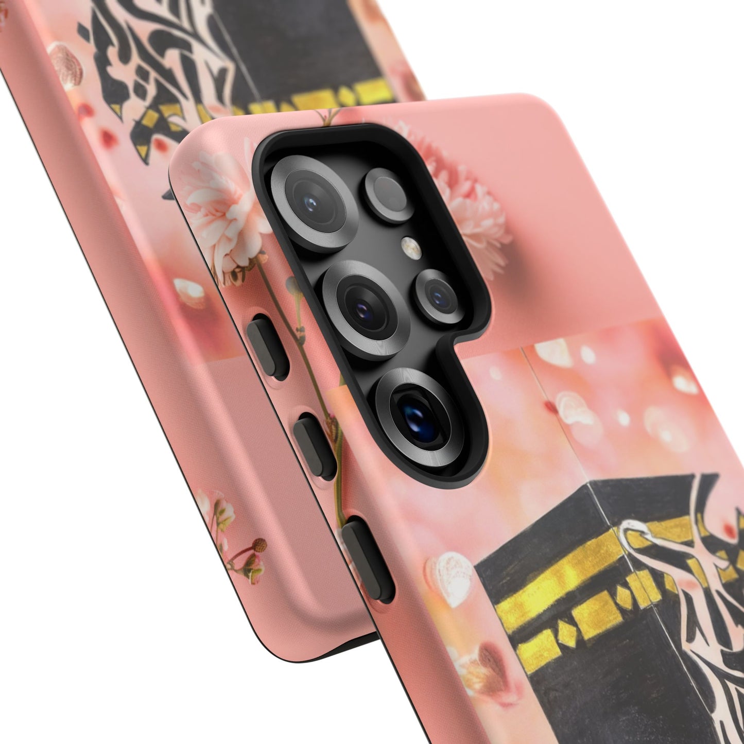 Kaaba Floral Phone Case – Pink Islamic Shrine Design