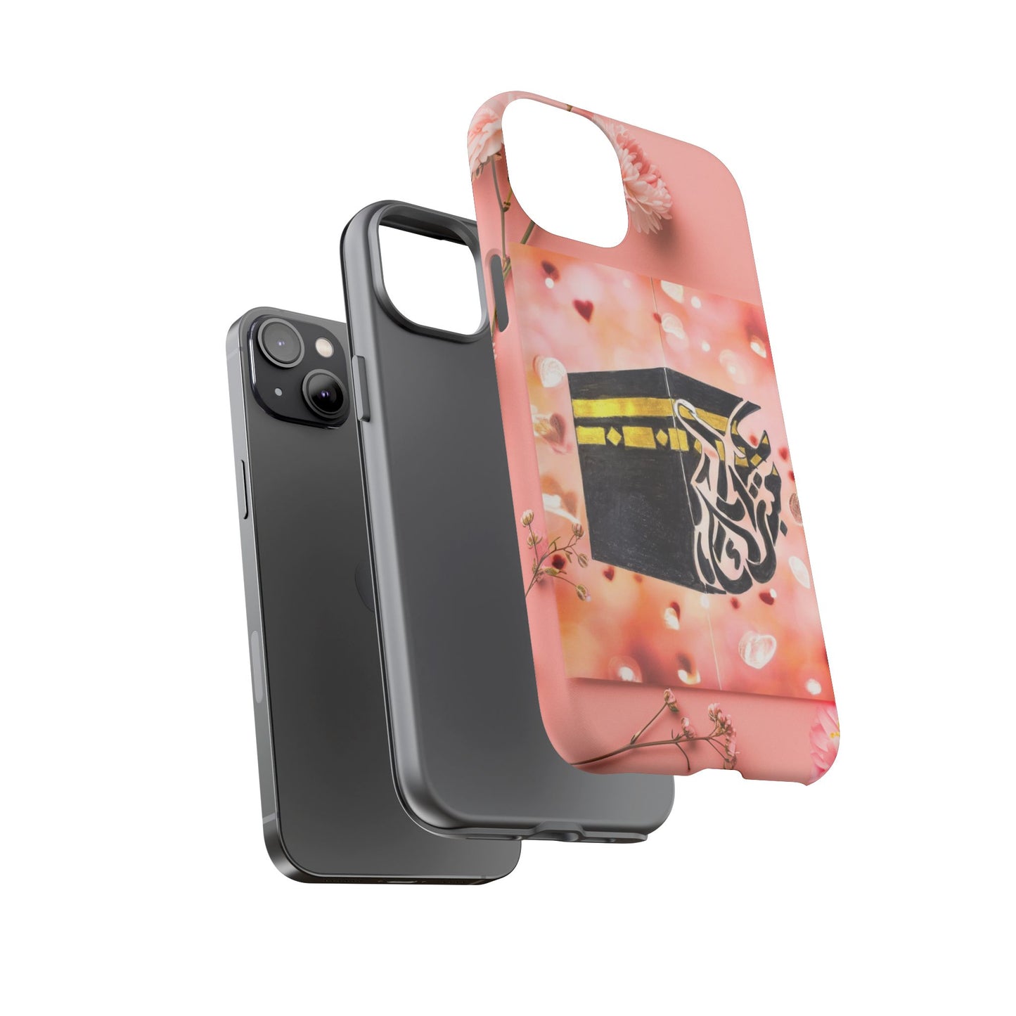 Kaaba Floral Phone Case – Pink Islamic Shrine Design