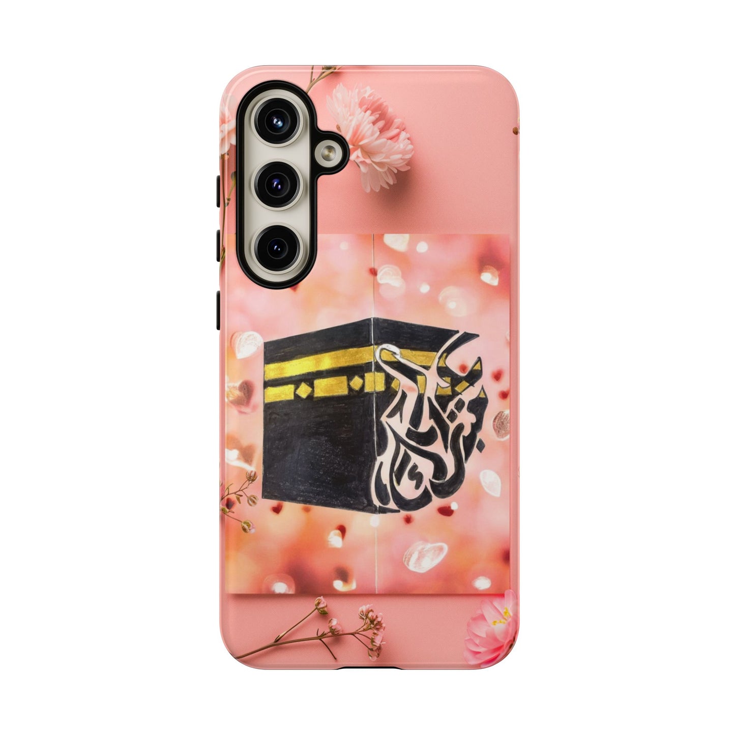 Kaaba Floral Phone Case – Pink Islamic Shrine Design