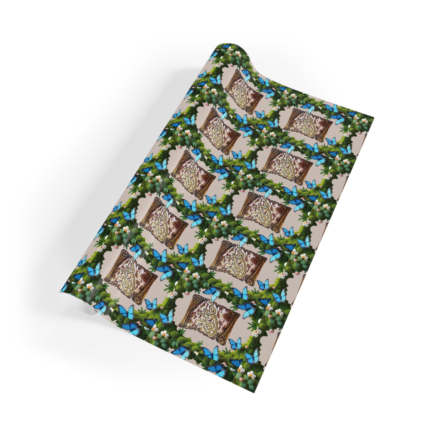 Cottage Garden Gift Wrap Roll — Floral House Pattern Gift Wrapping Paper