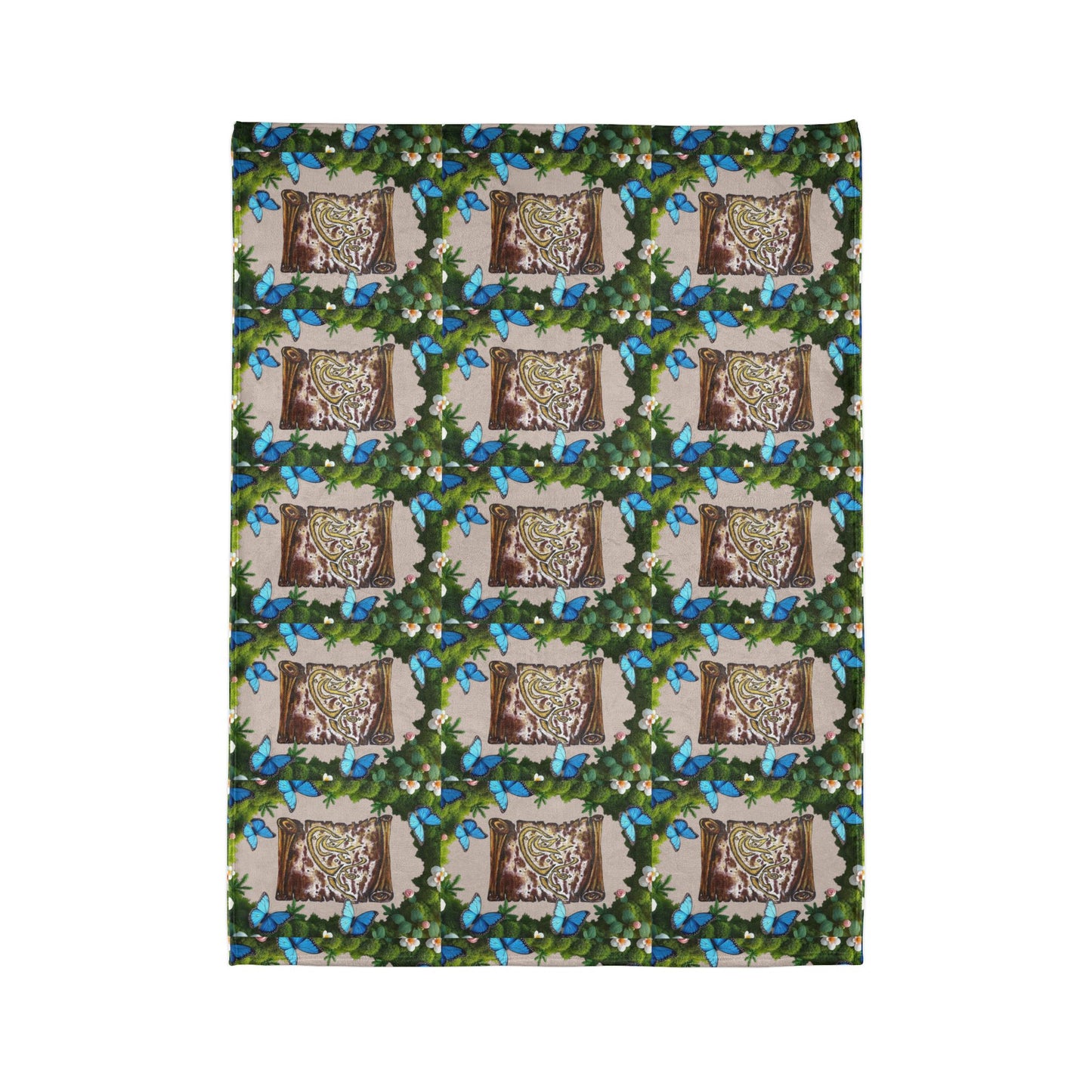 Floral Photo Collage Blanket