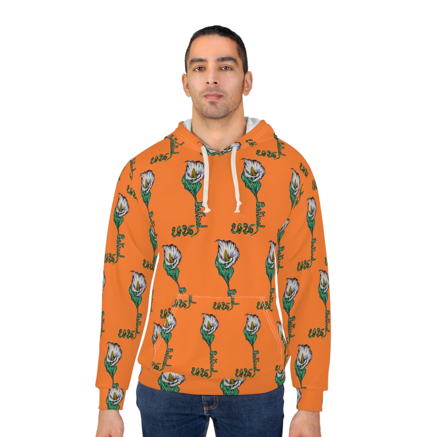 Vibrant Floral Unisex Pullover Hoodie
