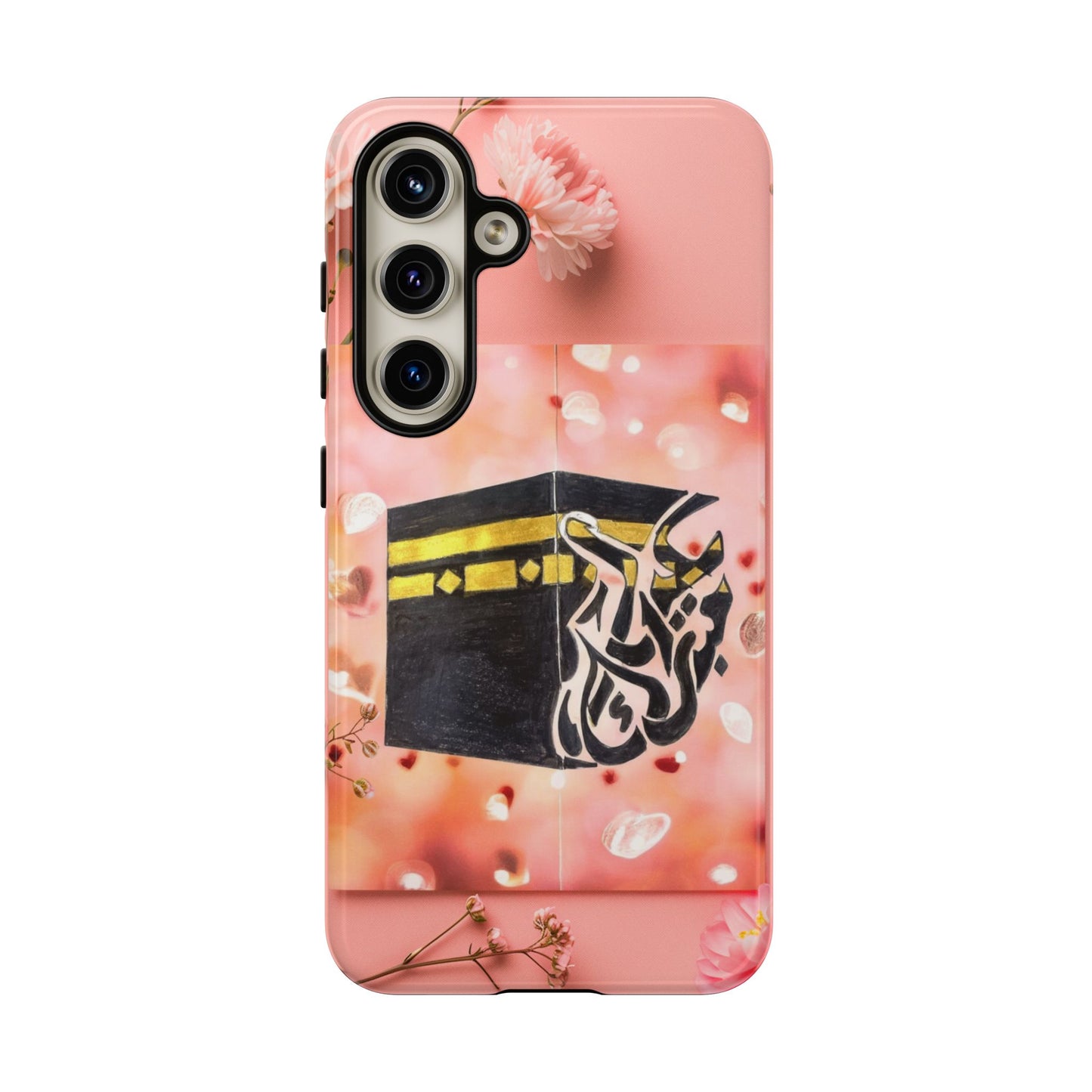 Kaaba Floral Phone Case – Pink Islamic Shrine Design
