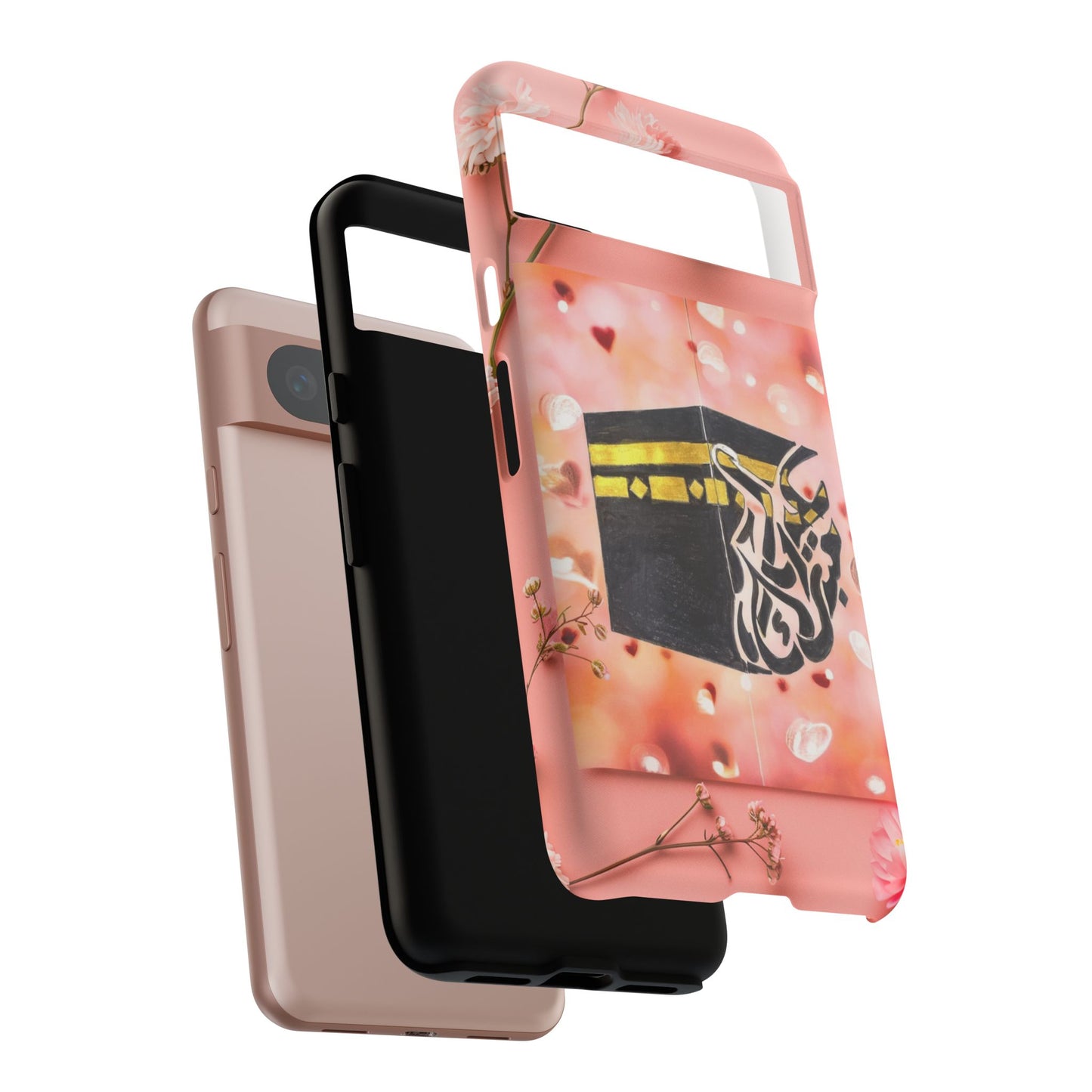 Kaaba Floral Phone Case – Pink Islamic Shrine Design