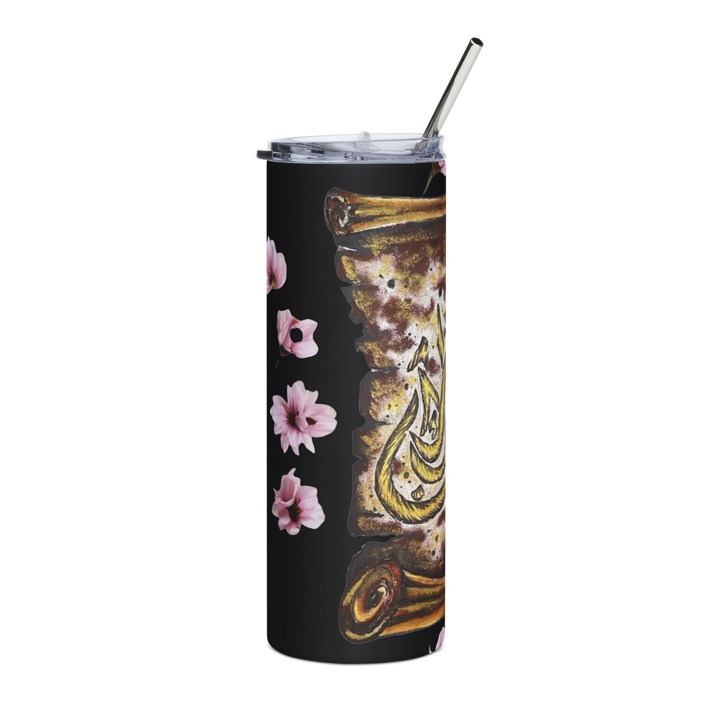 Arabic Calligraphy Floral 20oz Stainless Steel Tumbler