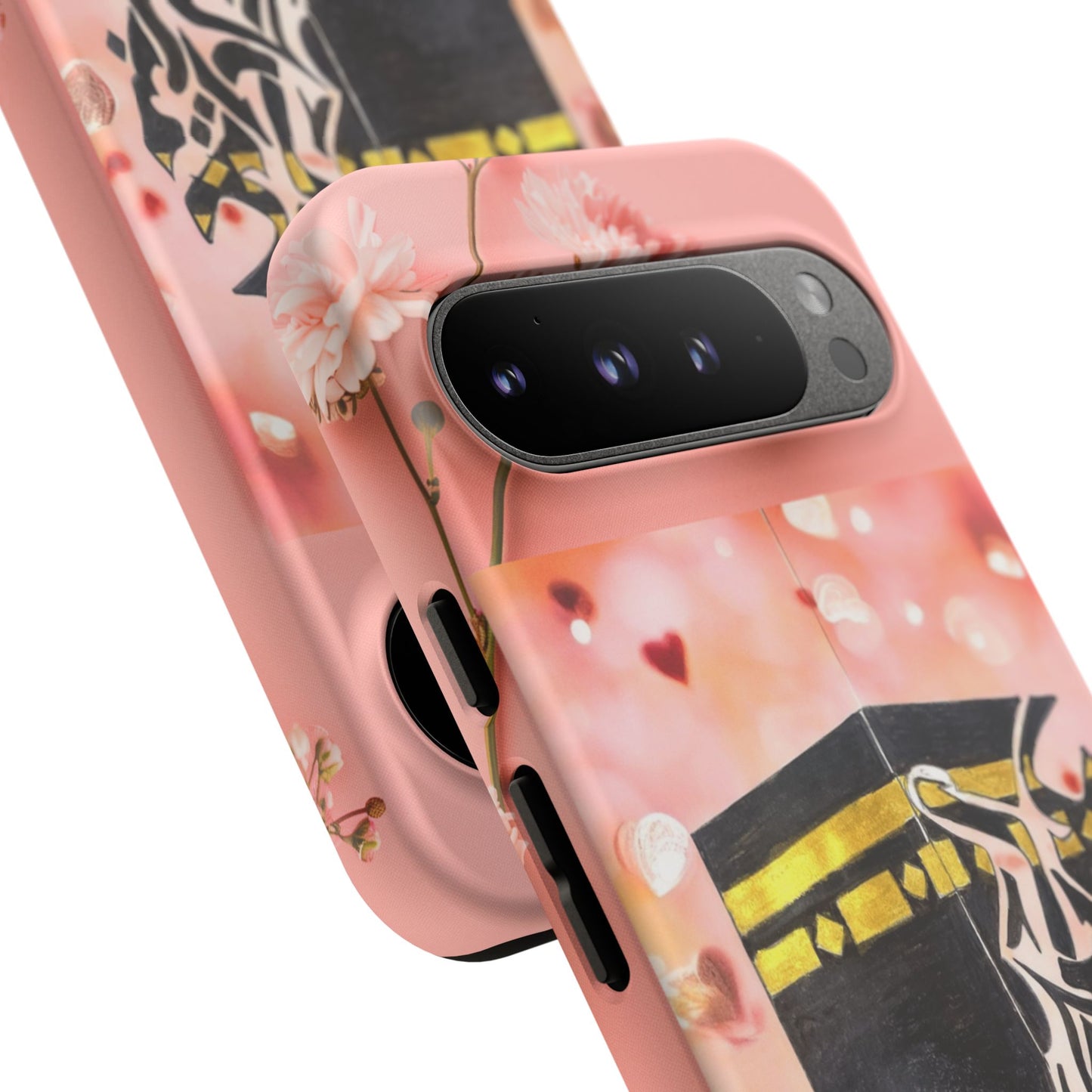 Kaaba Floral Phone Case – Pink Islamic Shrine Design