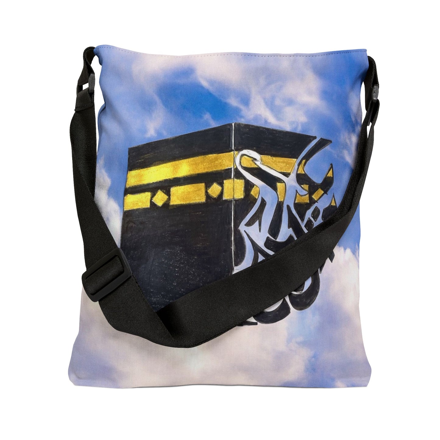Kaaba Cloud Print Adjustable Tote Bag – Islamic Pilgrimage Hajj Umrah Gift