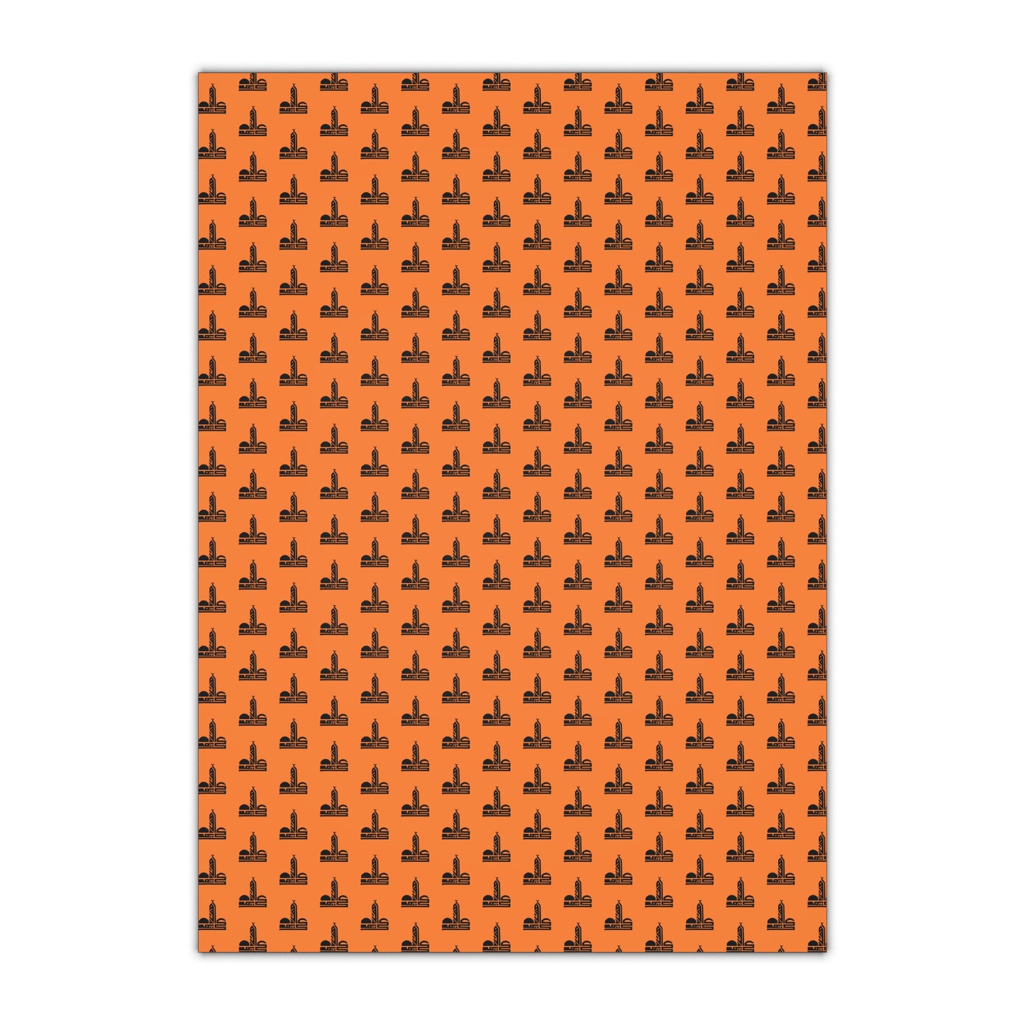 Chic Halloween Gift Wrapping Paper Sheets - Festive Orange Design