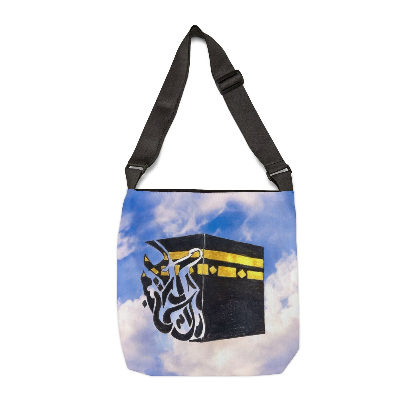 Kaaba Cloud Print Adjustable Tote Bag – Islamic Pilgrimage Hajj Umrah Gift