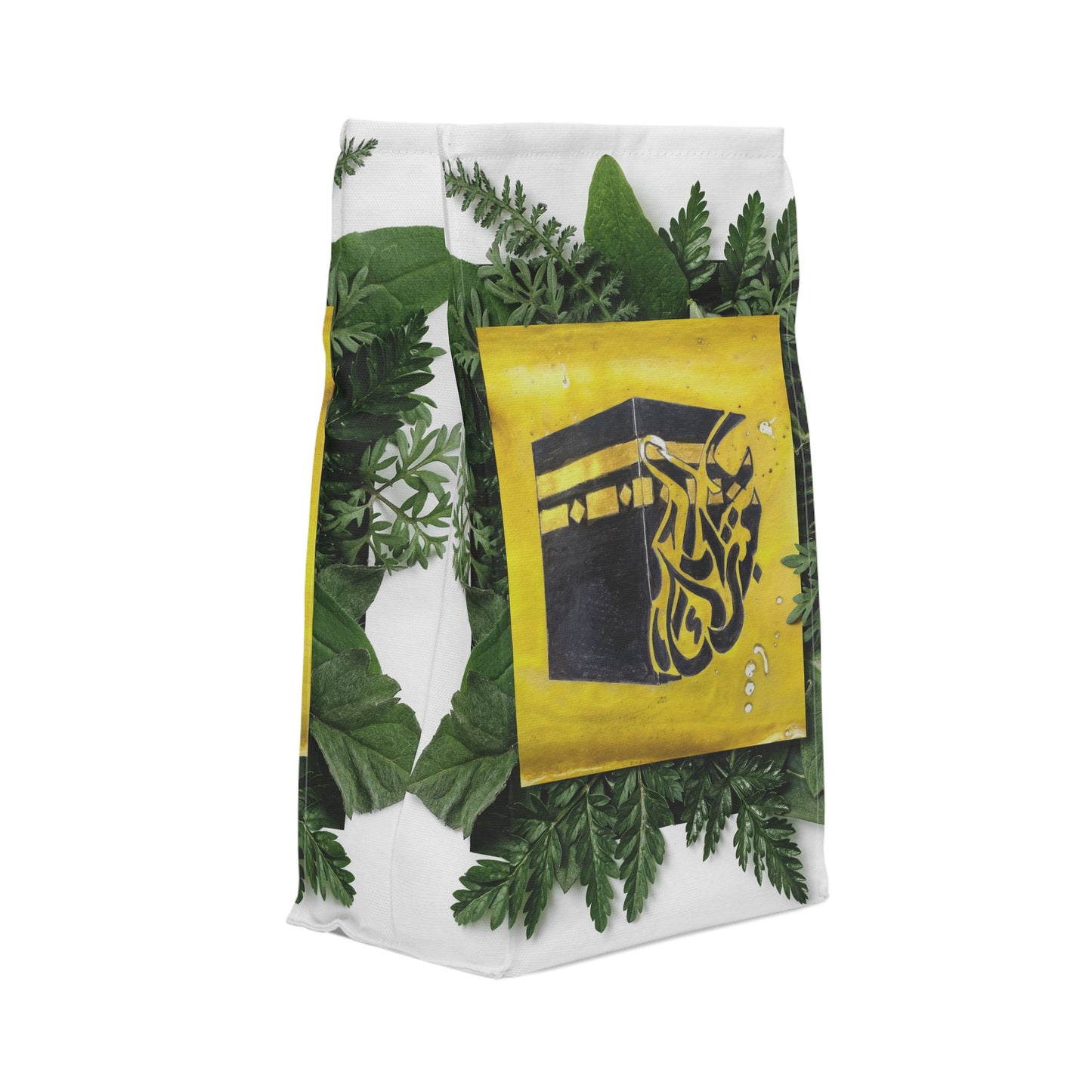Kaaba Calligraphy Lunch Bag — Islamic Prayer Design Polyester Lunch Tote