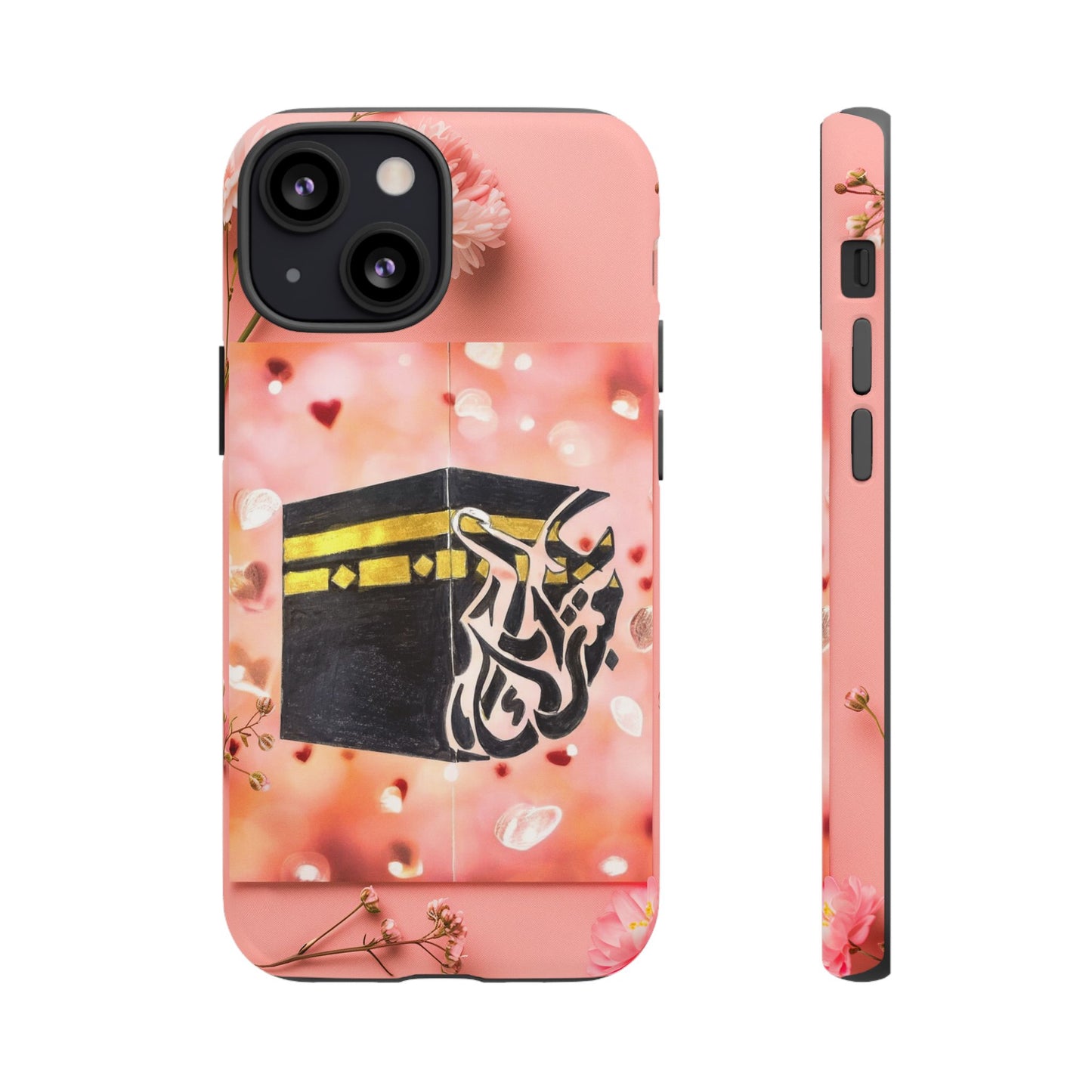 Kaaba Floral Phone Case – Pink Islamic Shrine Design
