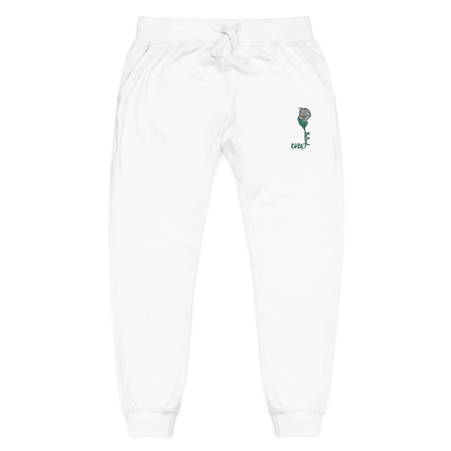Embroidered Unisex Fleece Sweatpants - Cozy Comfort for Relaxed Days