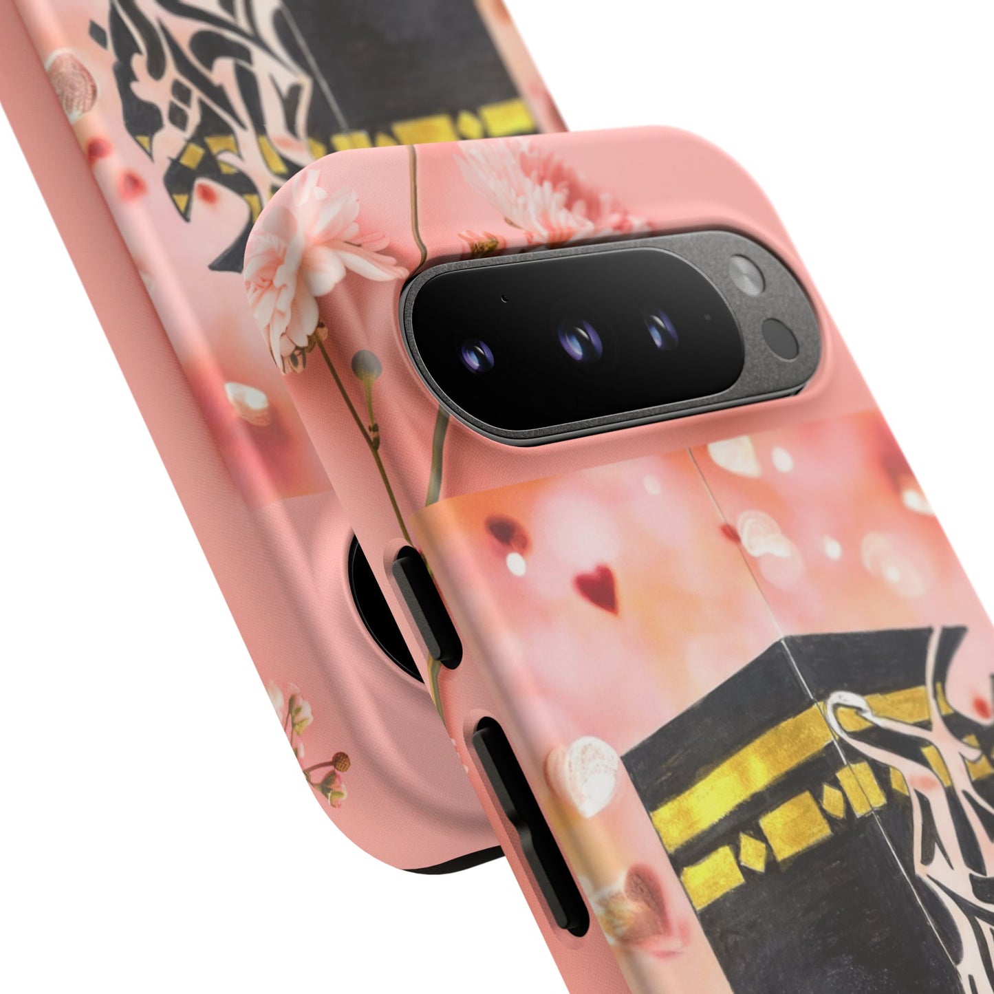 Kaaba Floral Phone Case – Pink Islamic Shrine Design