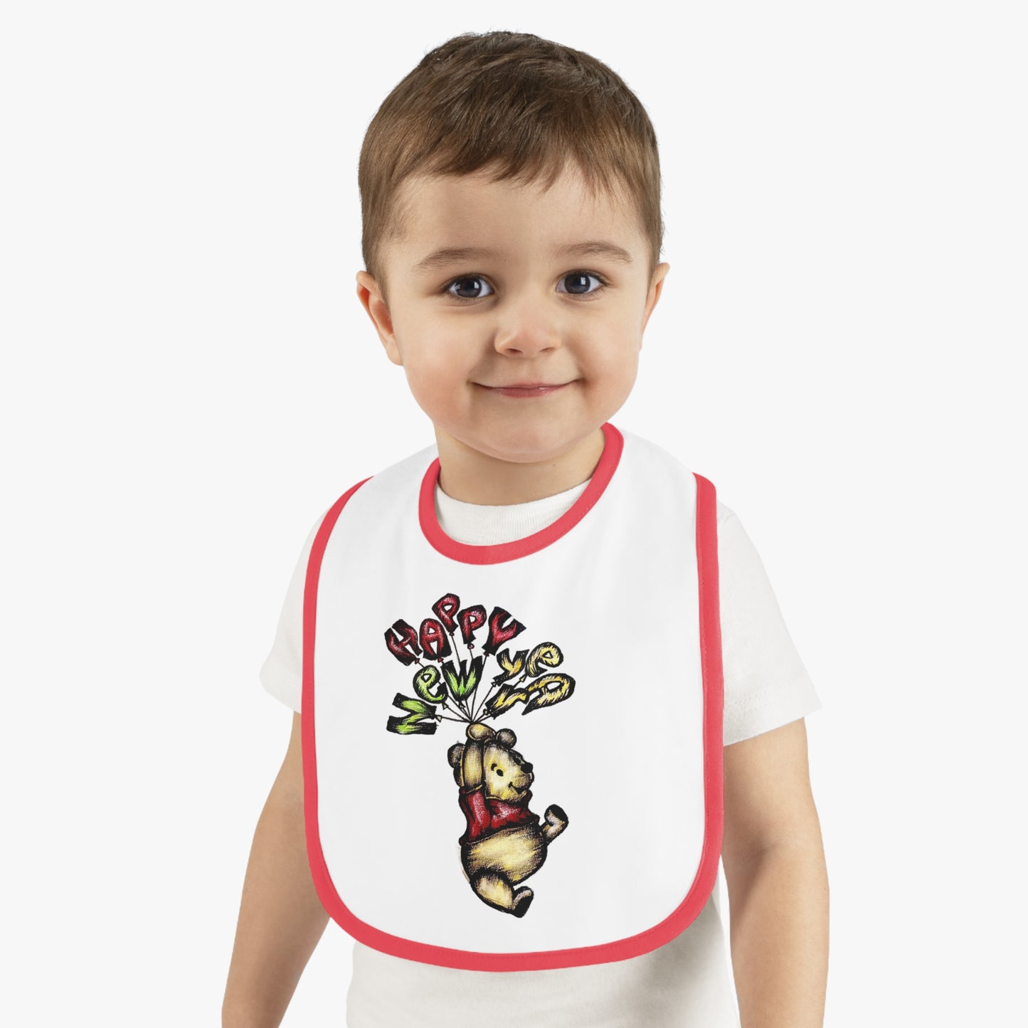 Baby Contrast Trim Jersey Bib