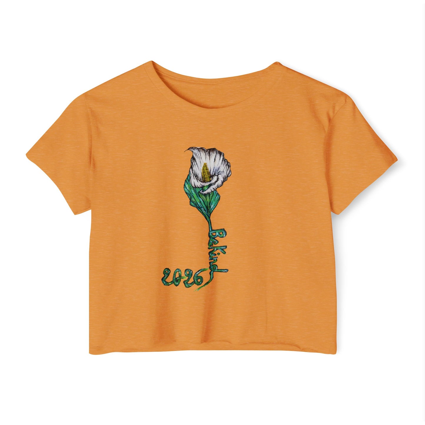 Women's Flower Graphic Crop Top - Perfect for Festivals