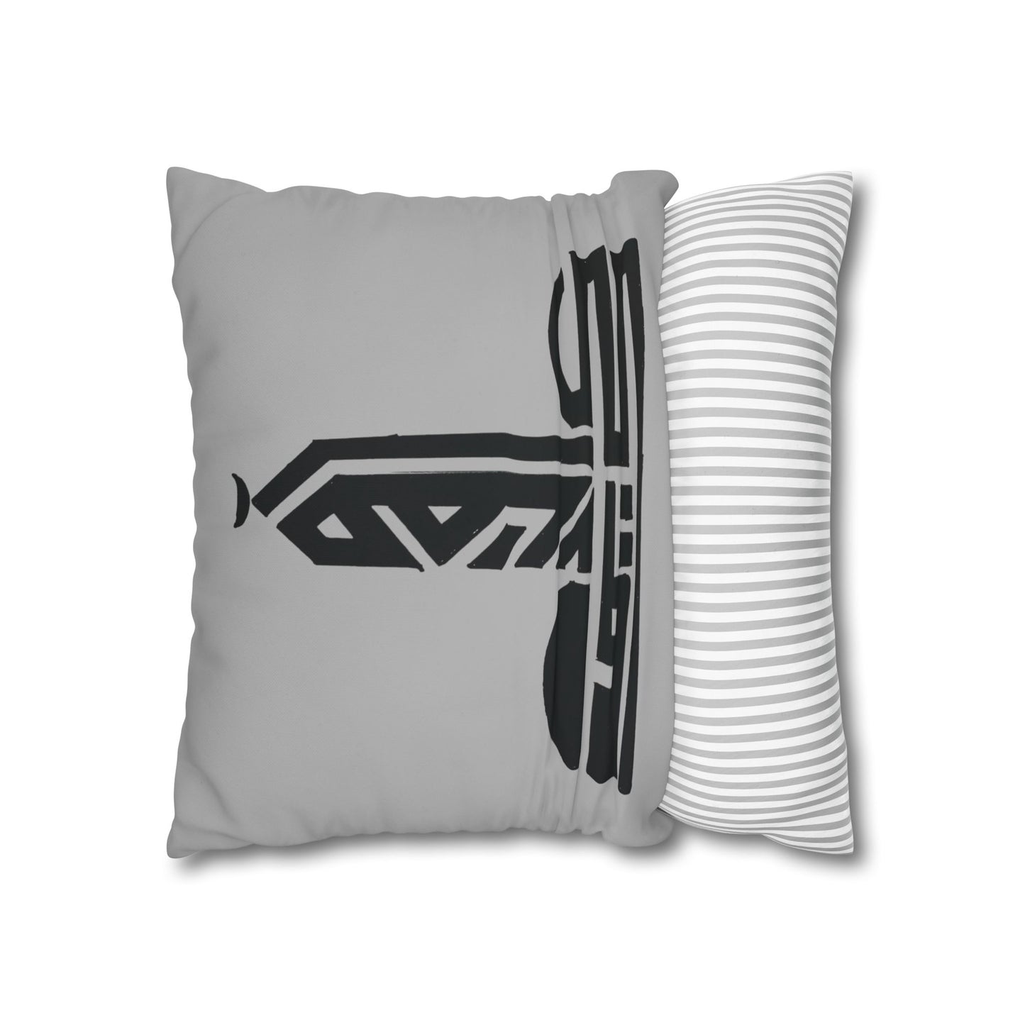 Elegant Square Poly Canvas Pillowcase with Modern Abstract Design