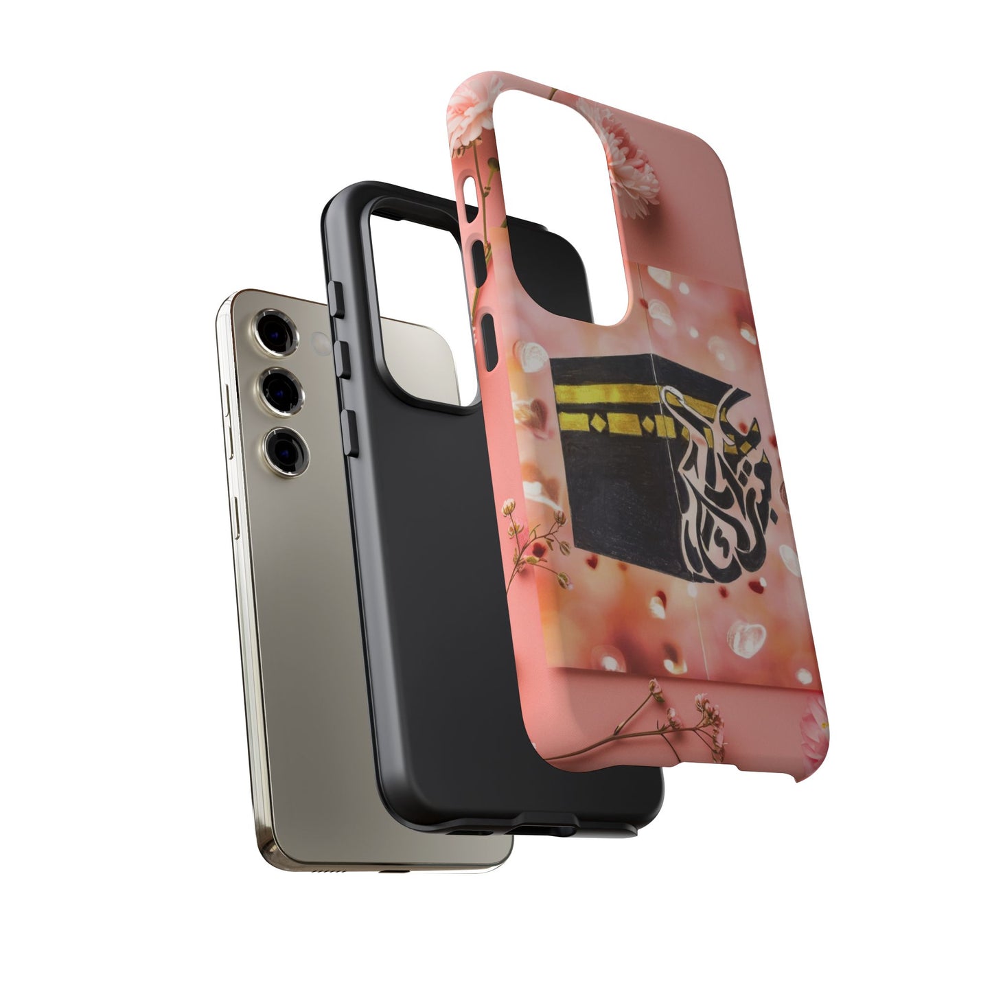 Kaaba Floral Phone Case – Pink Islamic Shrine Design