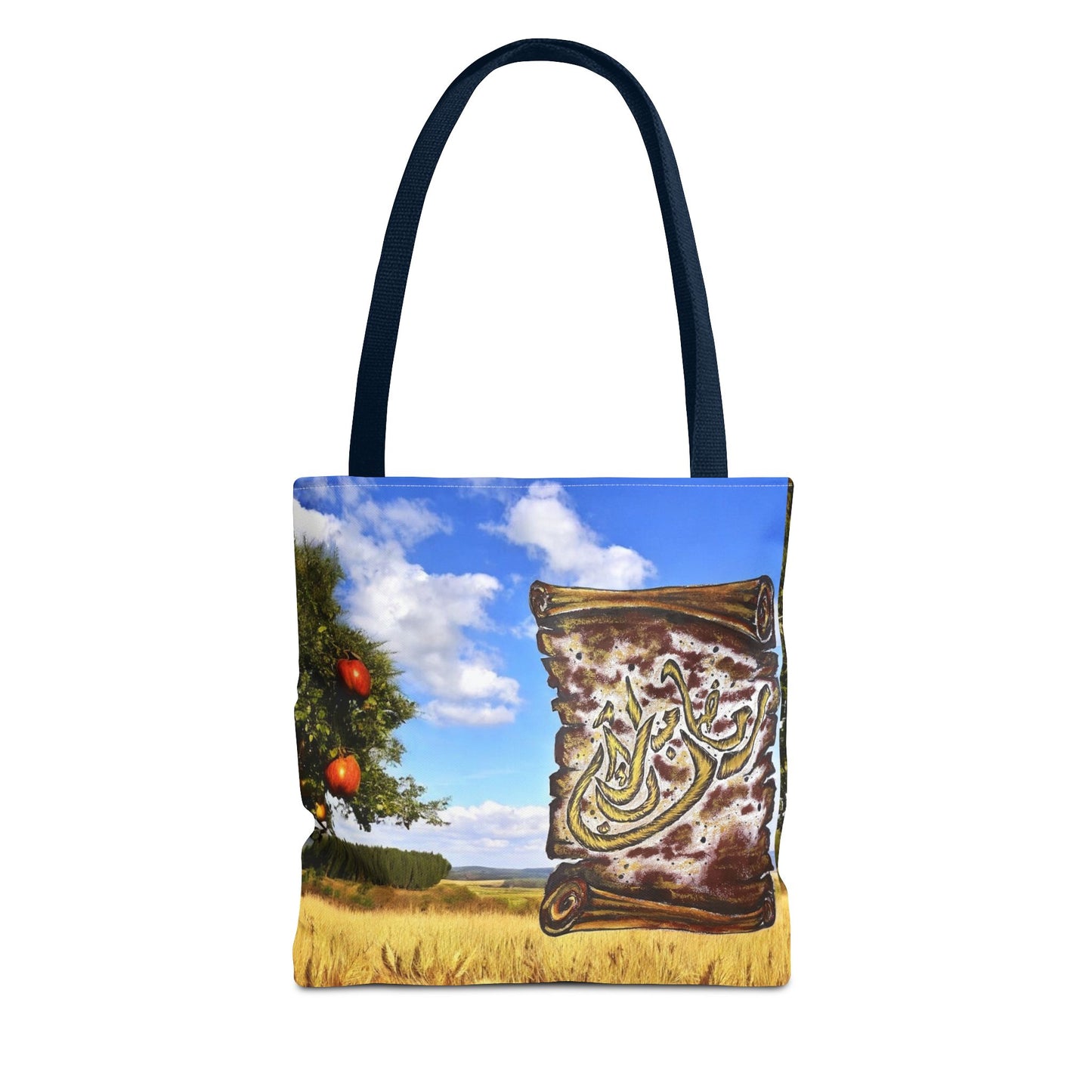 Tote Bag — Scenic Arabic Calligraphy Scroll Design