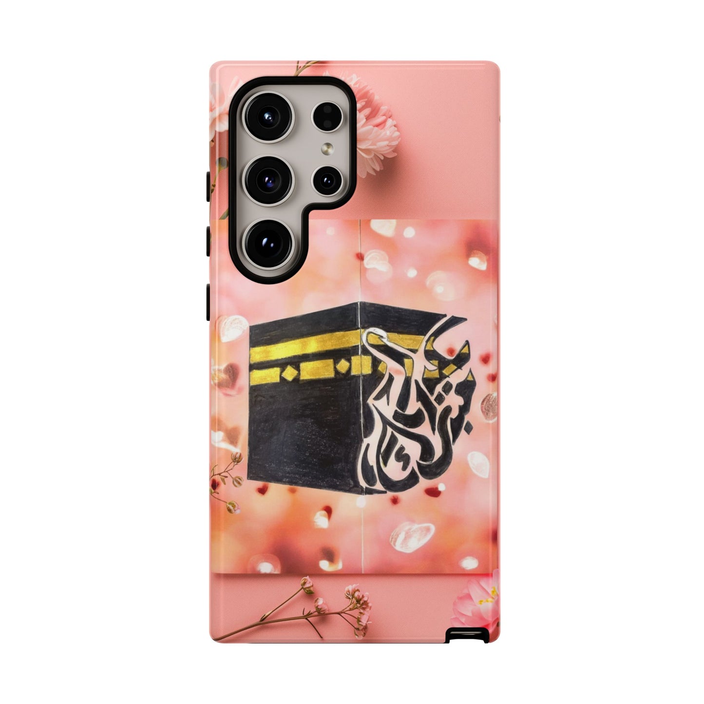 Kaaba Floral Phone Case – Pink Islamic Shrine Design