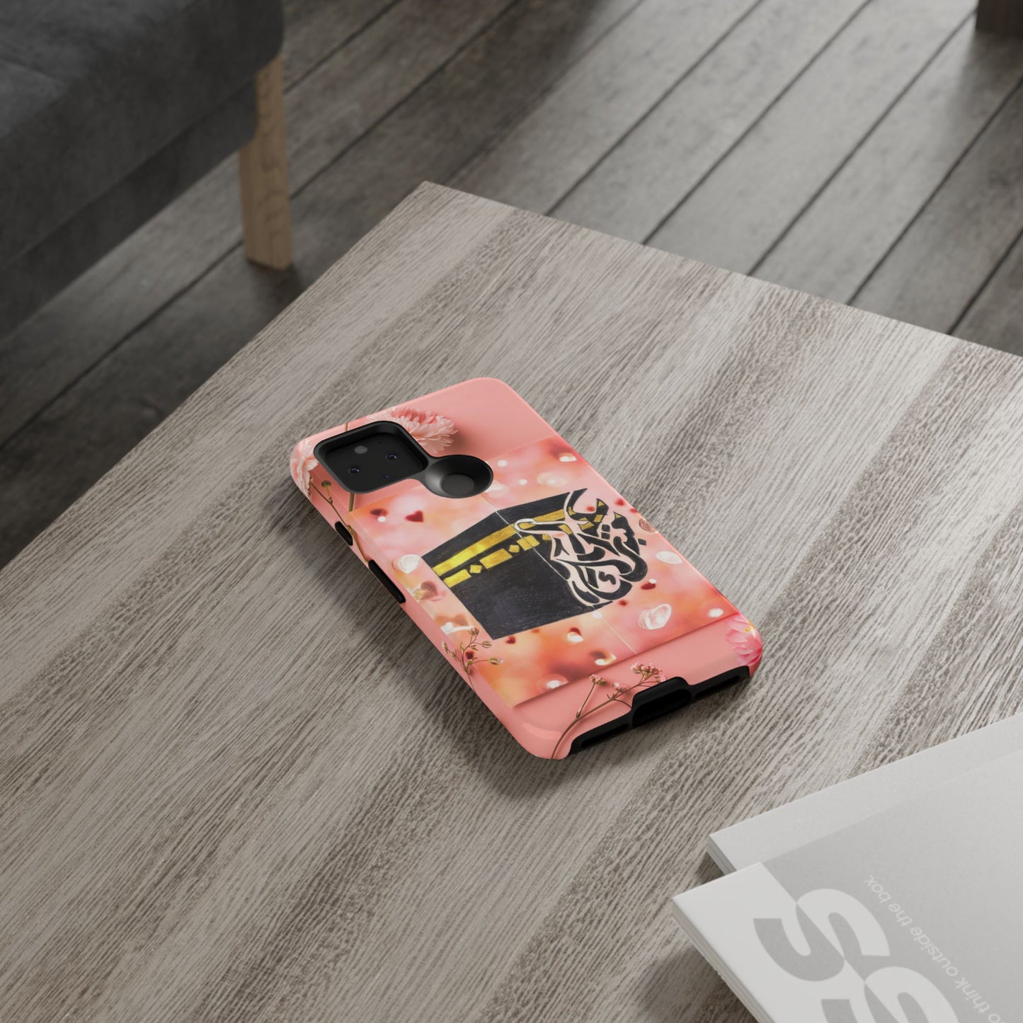 Kaaba Floral Phone Case – Pink Islamic Shrine Design