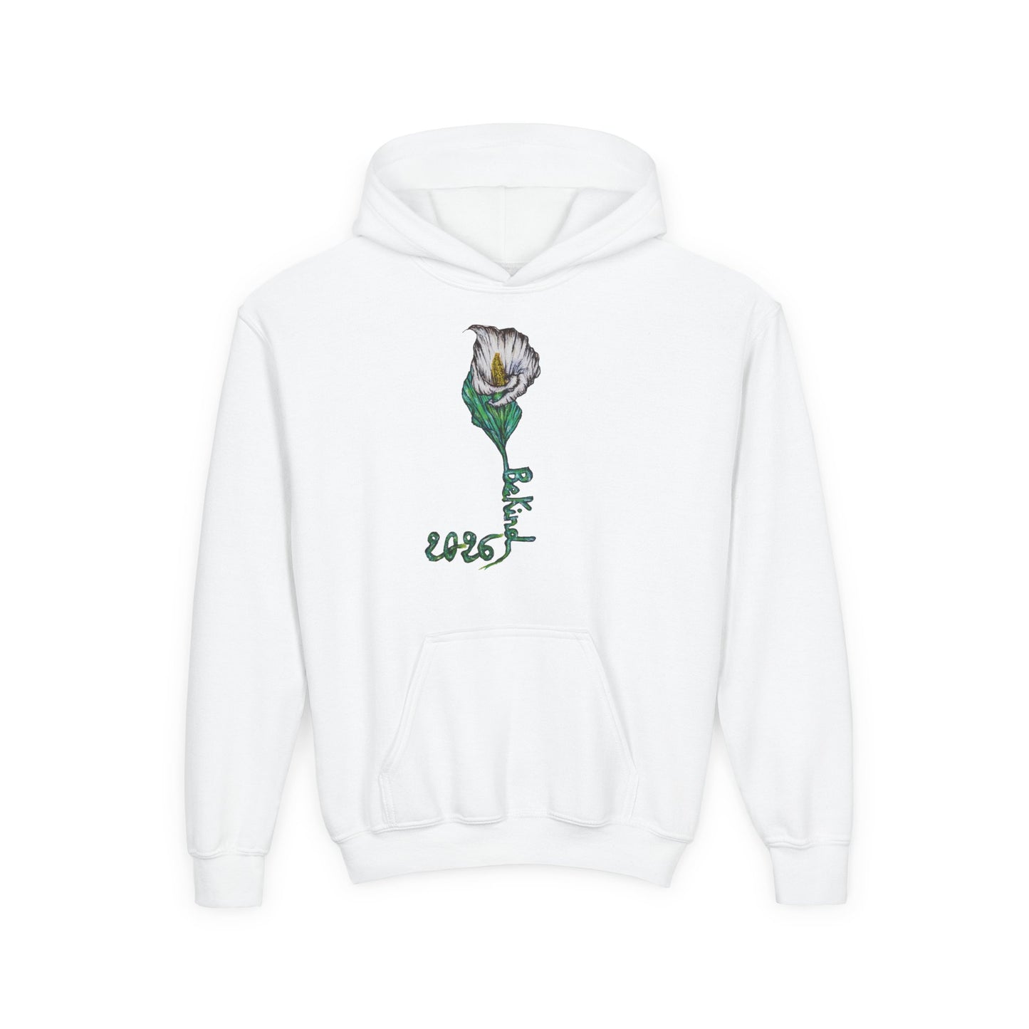 Botanical Youth Hoodie with Floral Design