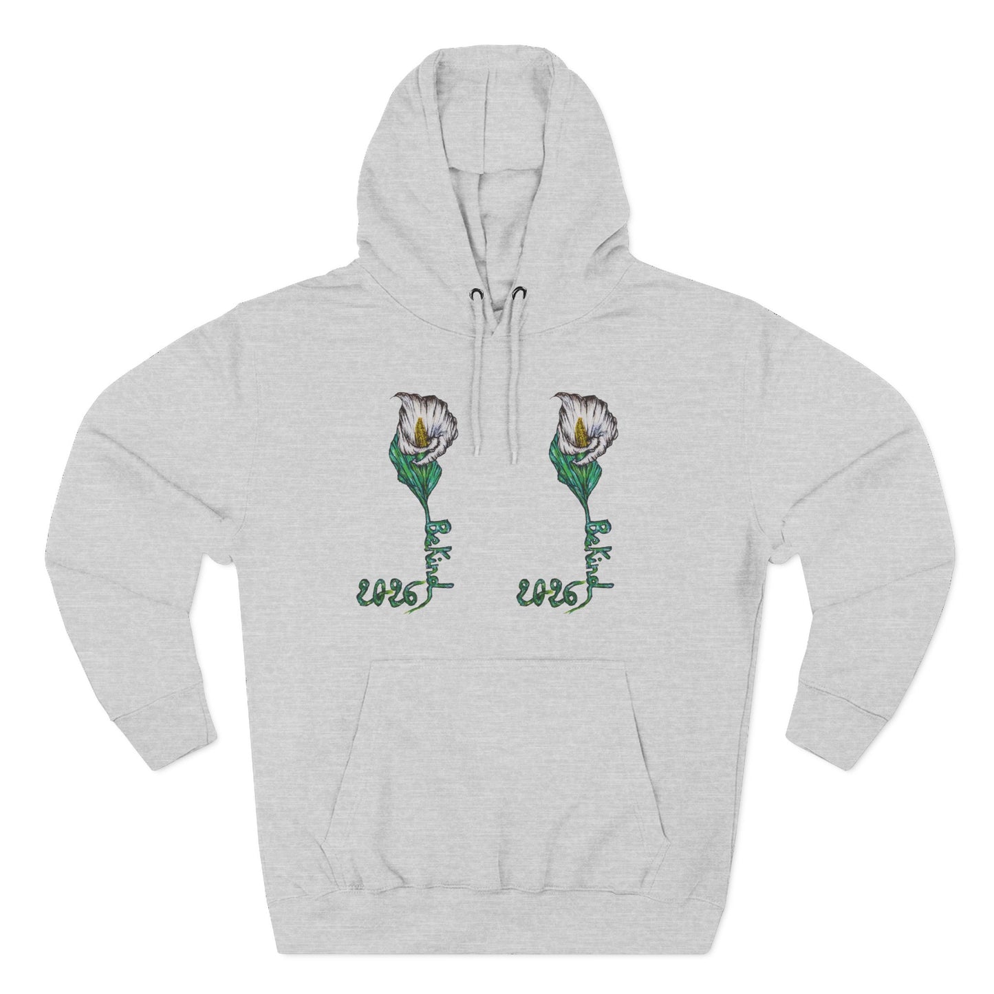 Floral Fleece Hoodie with Inspirational Quote