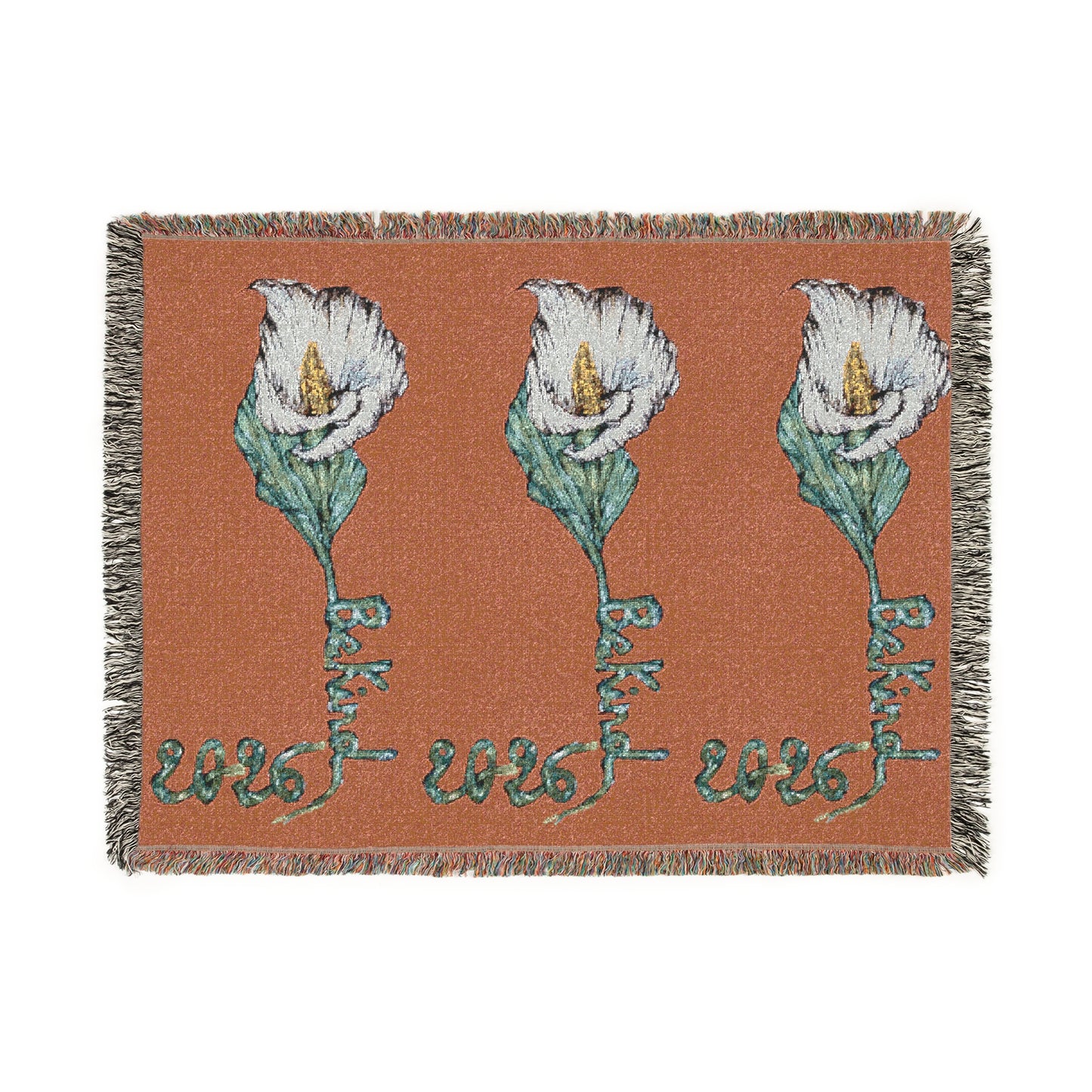 Artistic Floral Woven Blanket - Cozy Home Decor for All Occasions