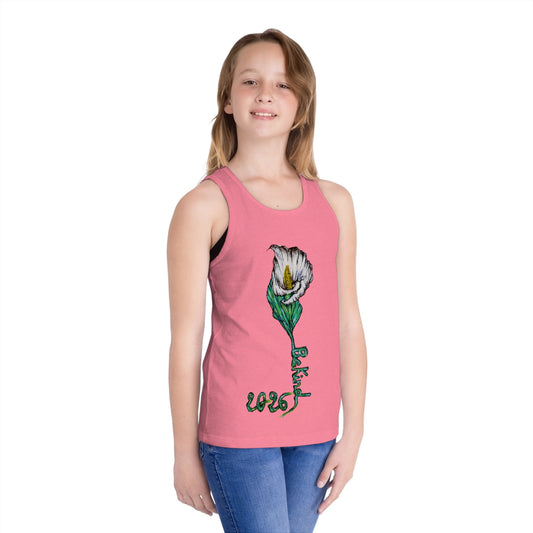Be Kind Floral Jersey Tank Top for Kids