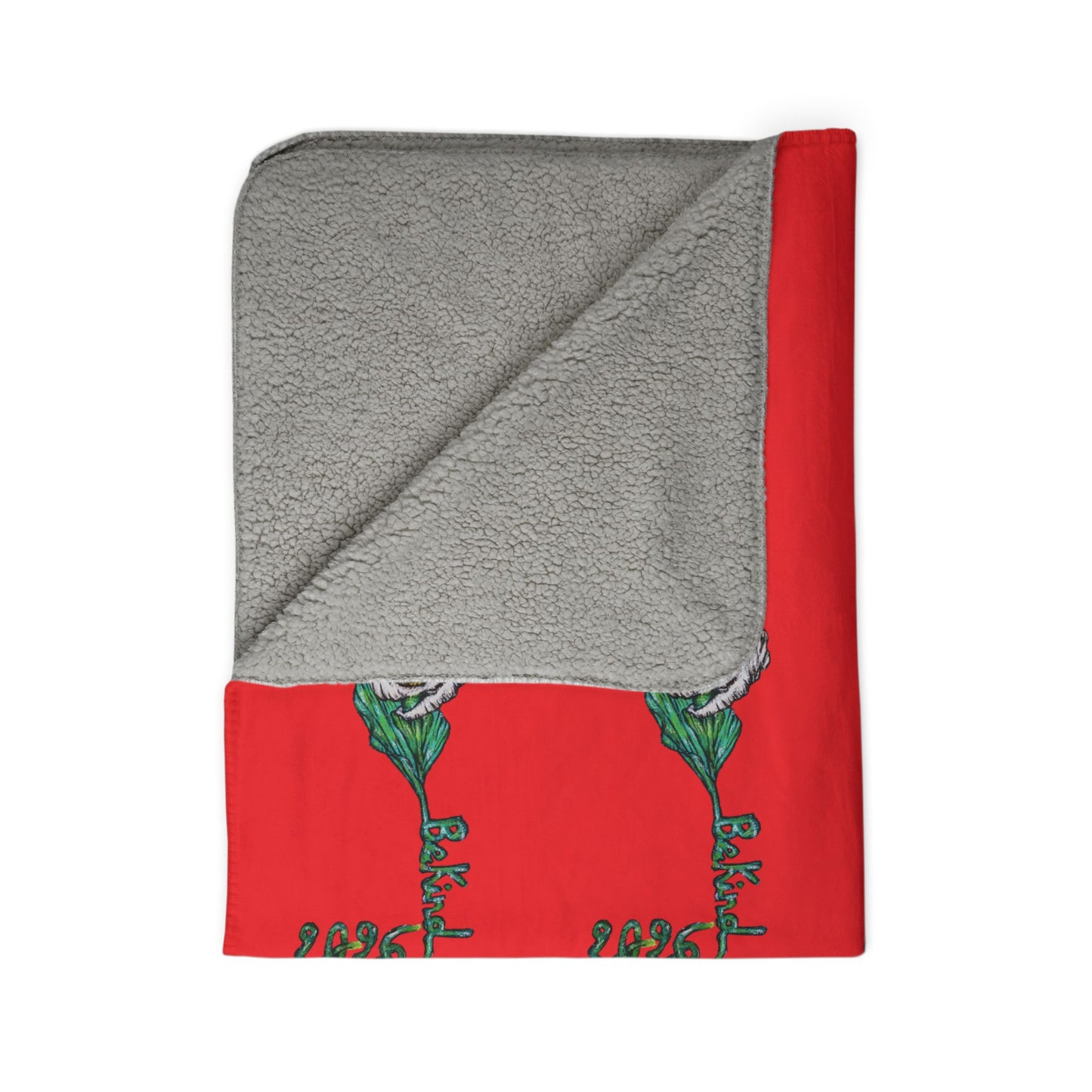 Cozy Floral Fleece Sherpa Blanket