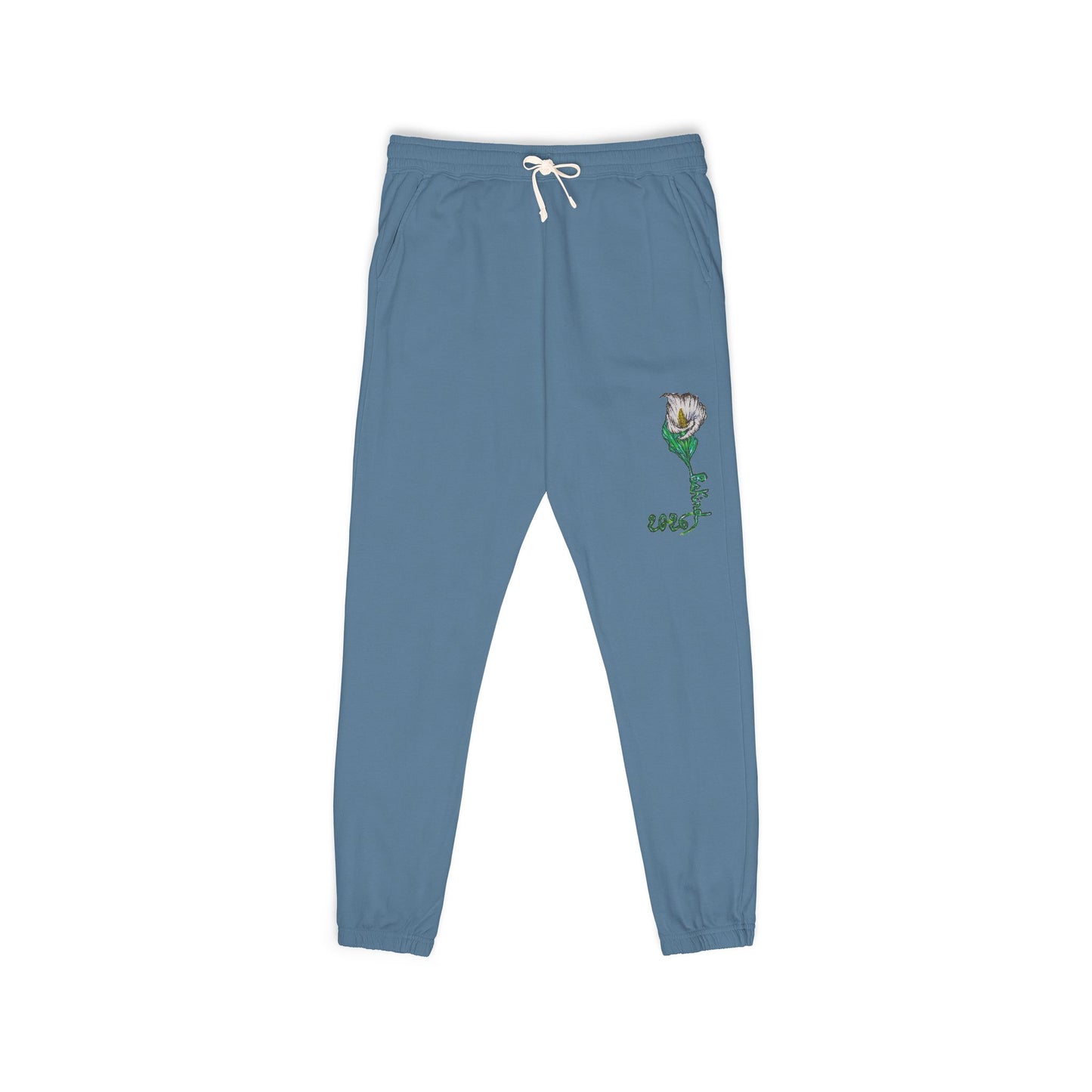 Rose Embroidered Unisex Fleece Sweatpants