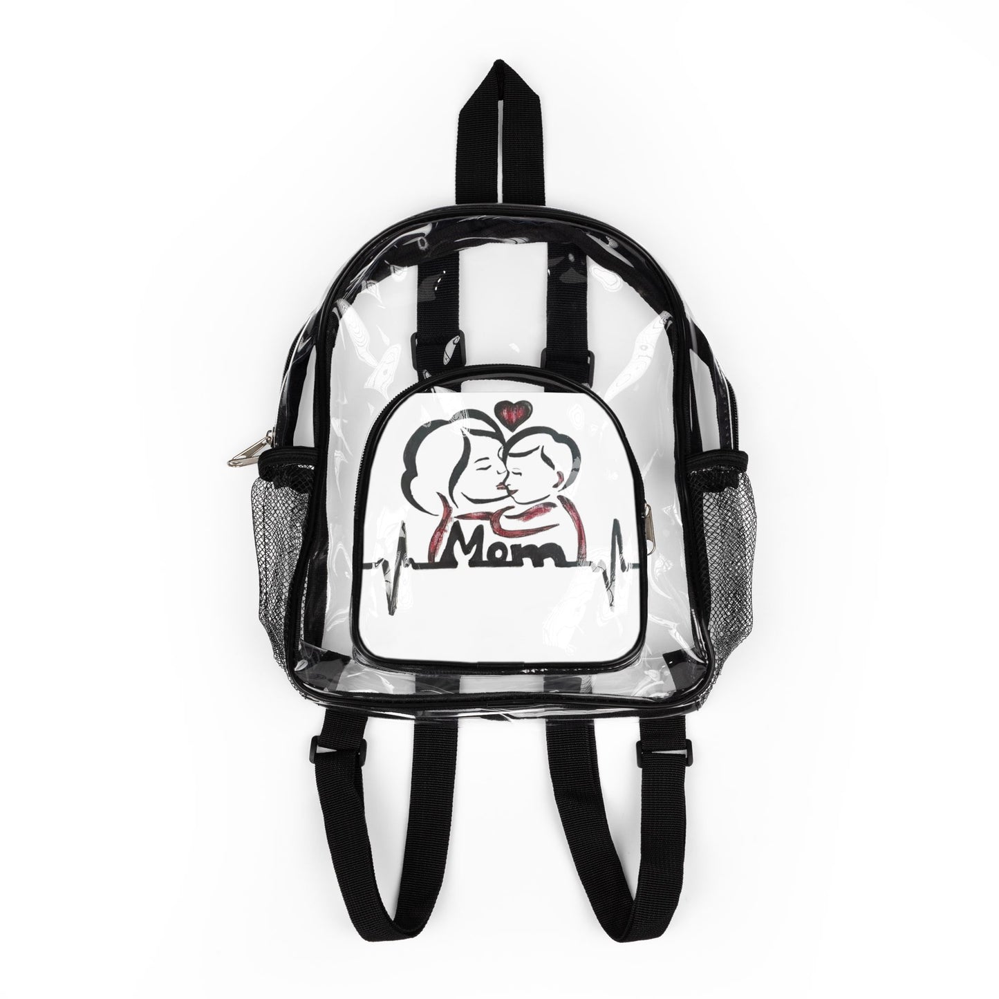 Clear Stadium Backpack with Heartwarming Mom Design, Perfect for Game Days, Concerts, and Family Outings, Fashionable, Lightweight, [...]