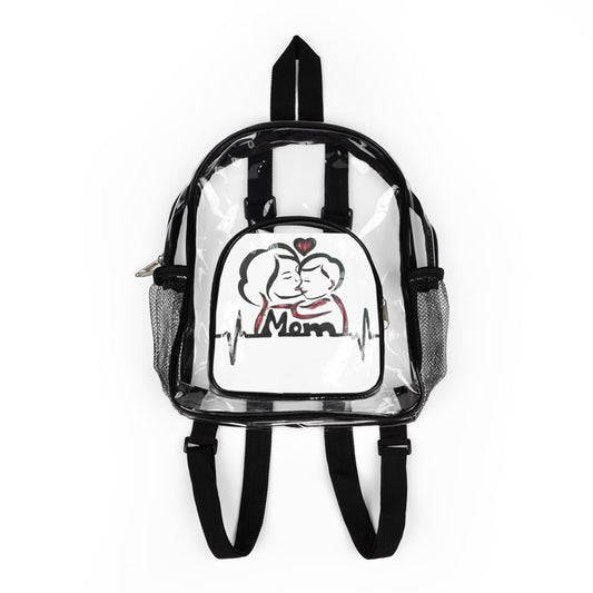 Clear Stadium Backpack with Heartwarming Mom Design, Perfect for Game Days, Concerts, and Family Outings, Fashionable, Lightweight, [...]