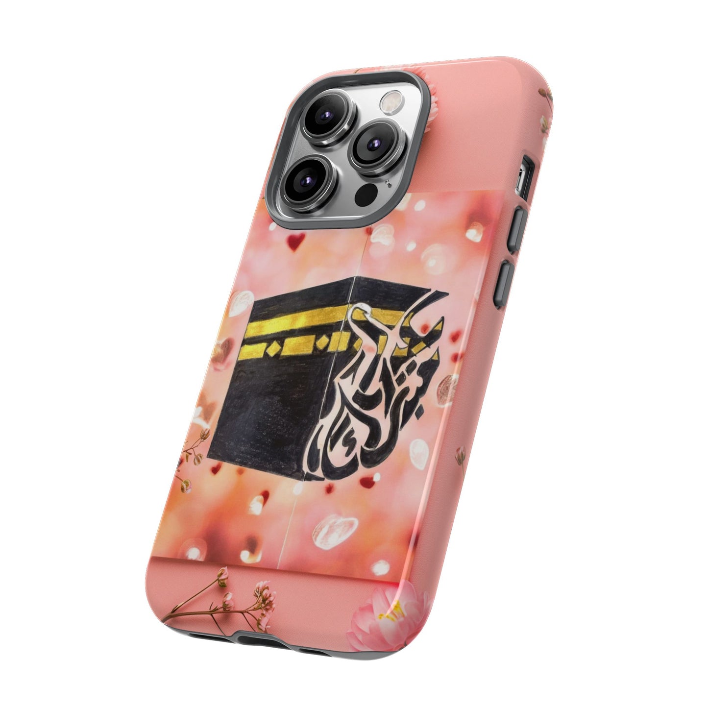 Kaaba Floral Phone Case – Pink Islamic Shrine Design