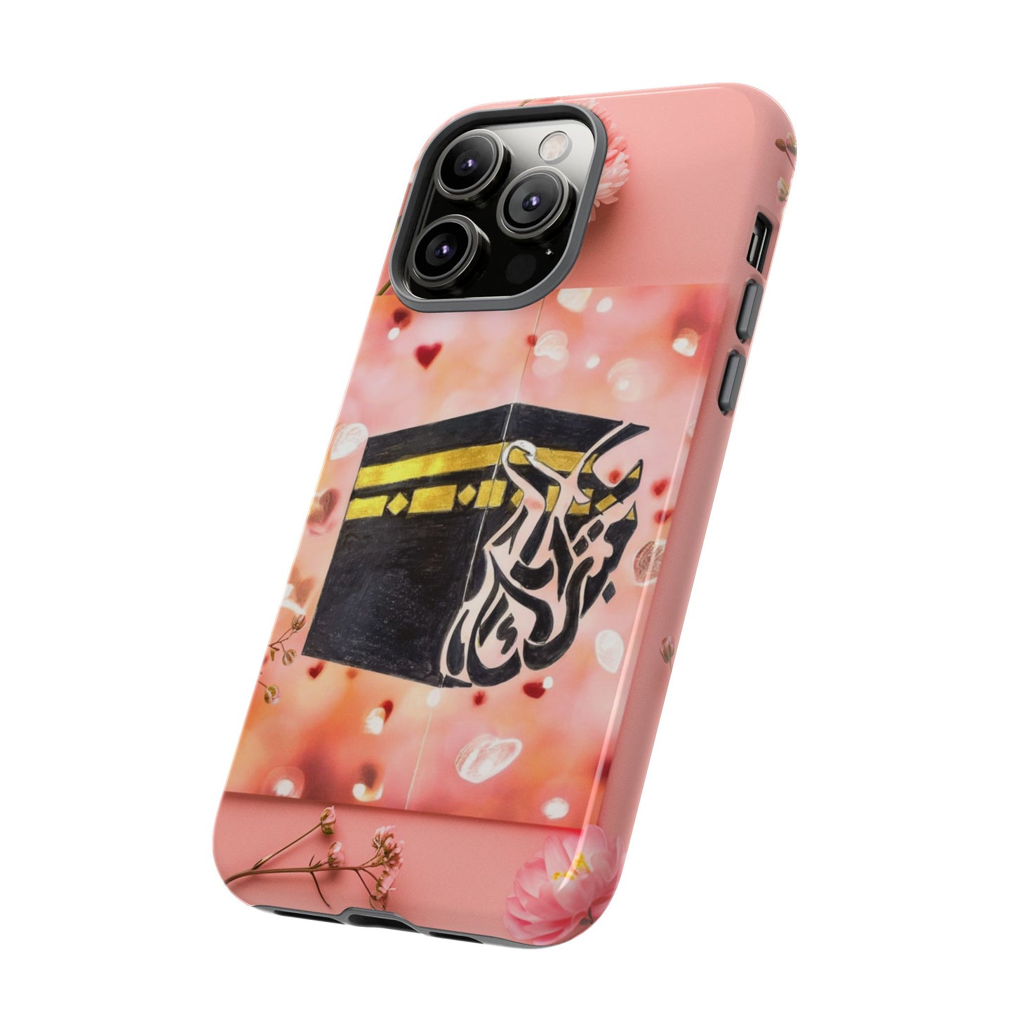 Kaaba Floral Phone Case – Pink Islamic Shrine Design